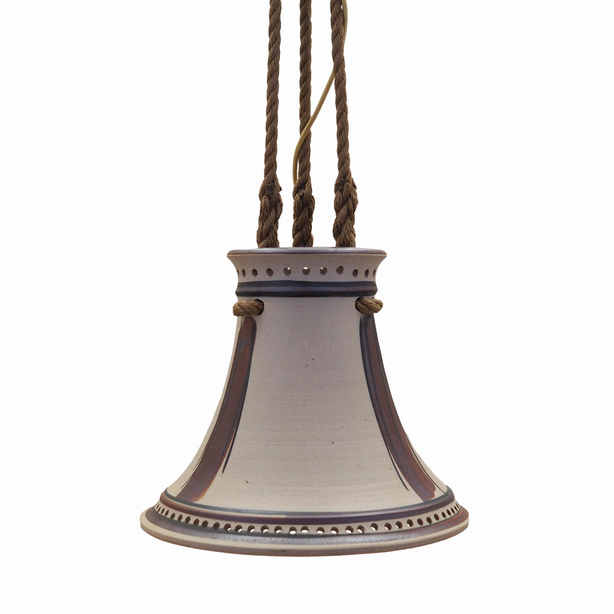 Vintage pendant lamp ceramic grey 1960s