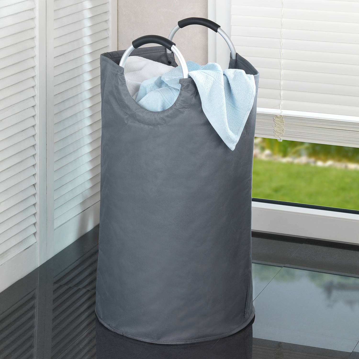 Jumbo Wäschesammler Kunststoff Dunkelgrau