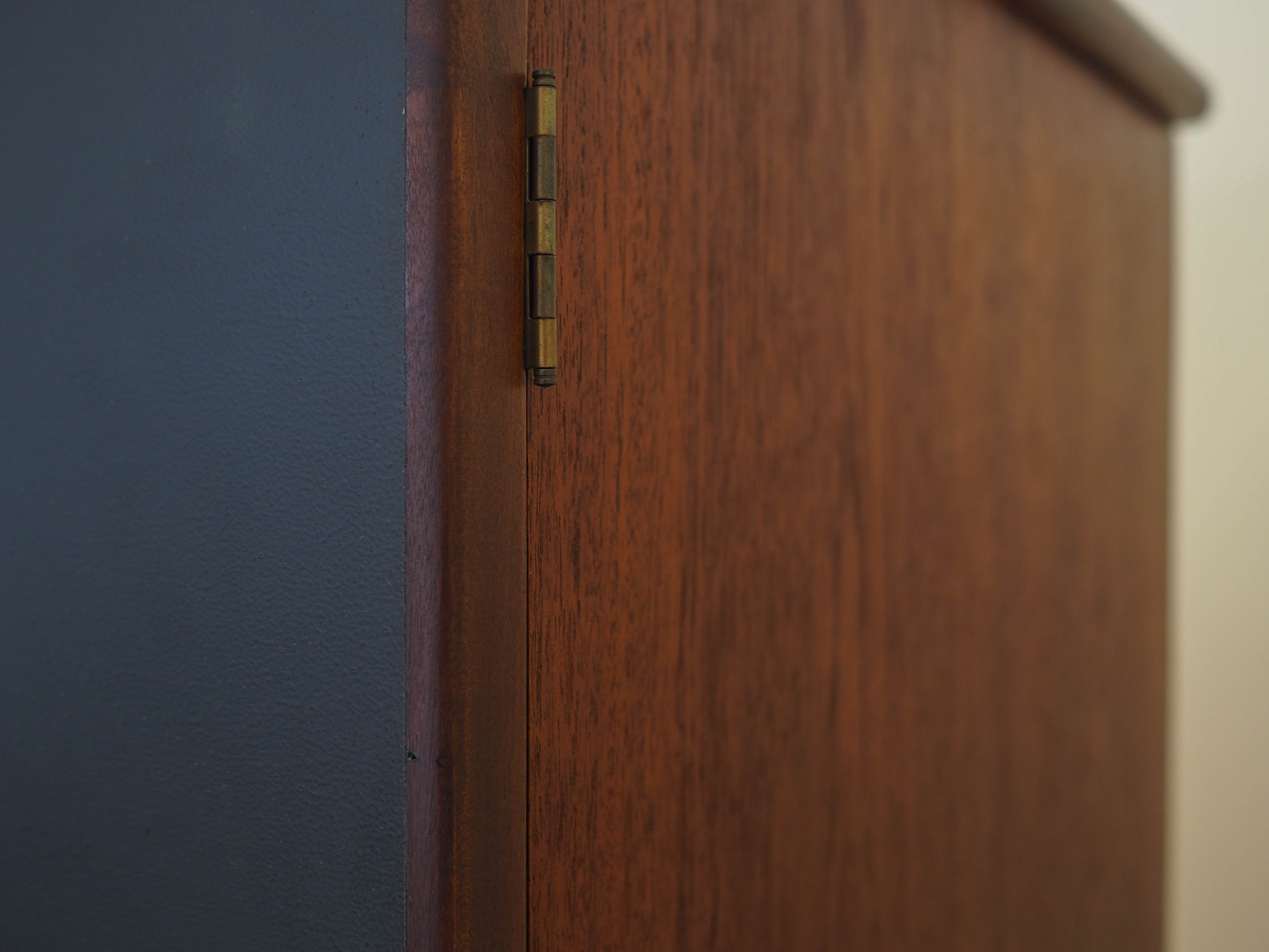 Teak Kleiderschrank 1960er Jahre Grau Braun