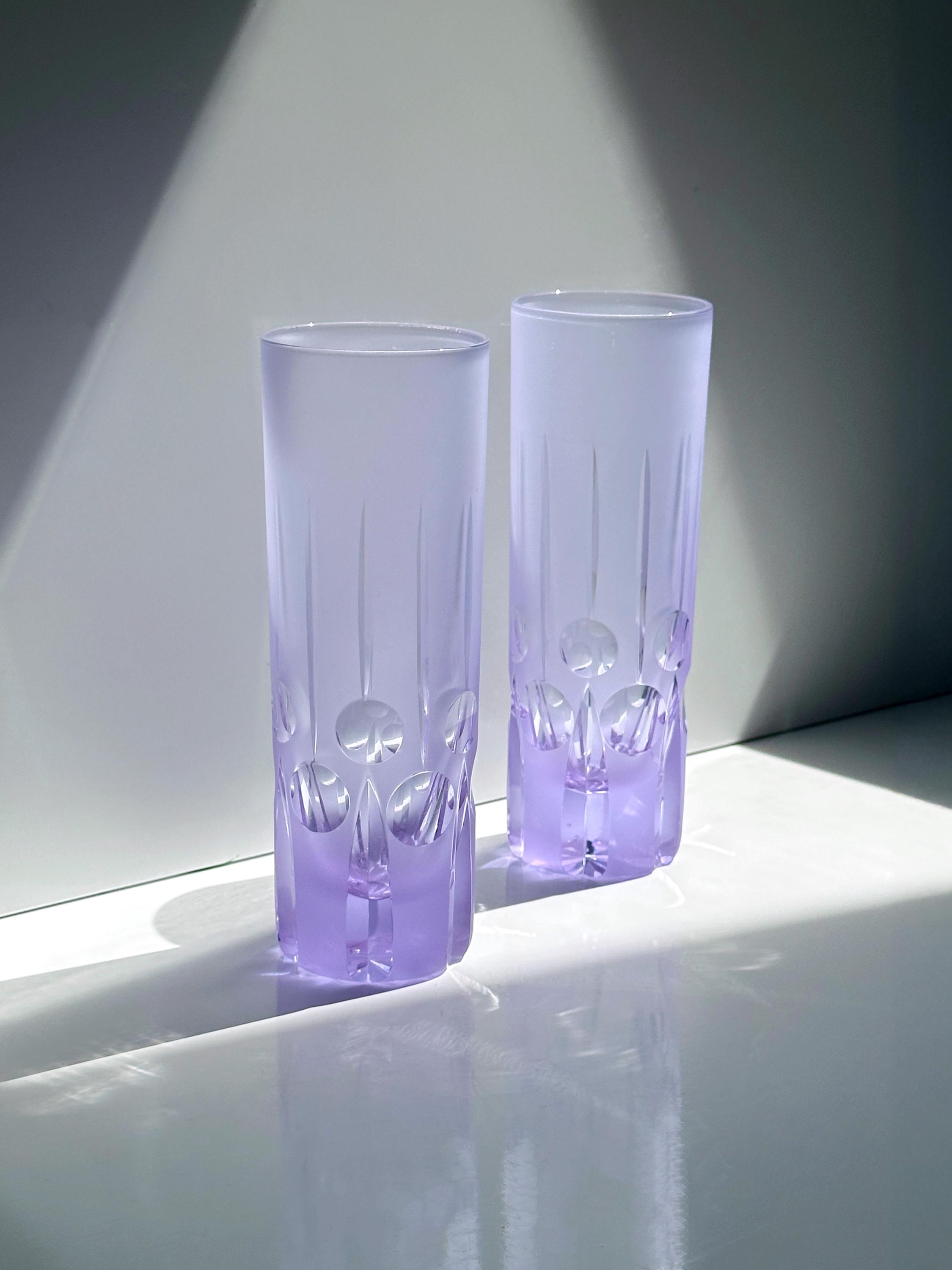 6x Vintage Drinking Glasses 1970s