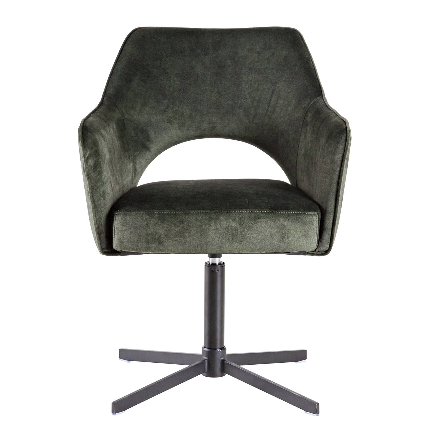 Yellville Typ A Armlehnenstuhl Drehbar Microfaser Olivgrün
