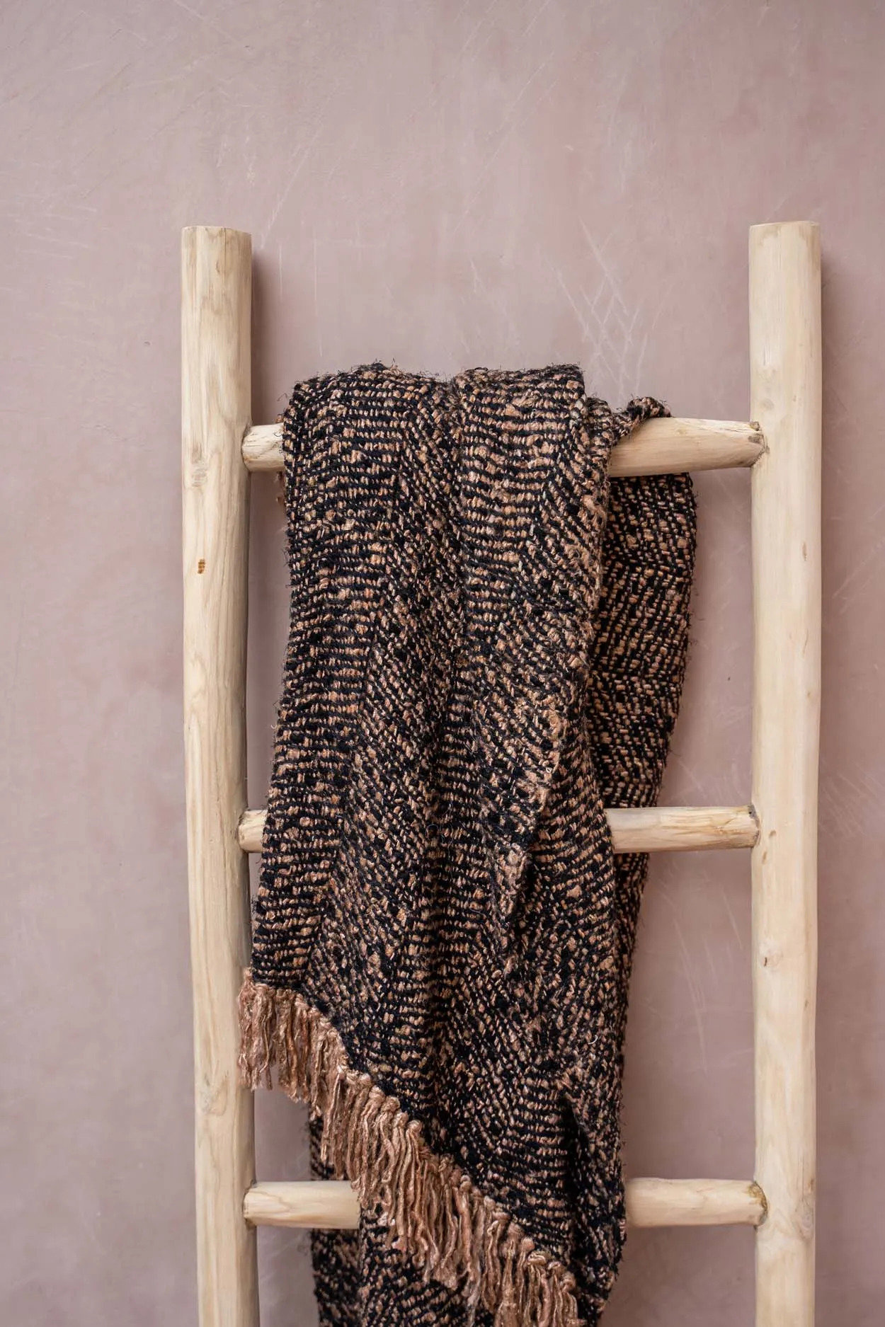 S'il vous Plaid Decke Schwarzbraun
