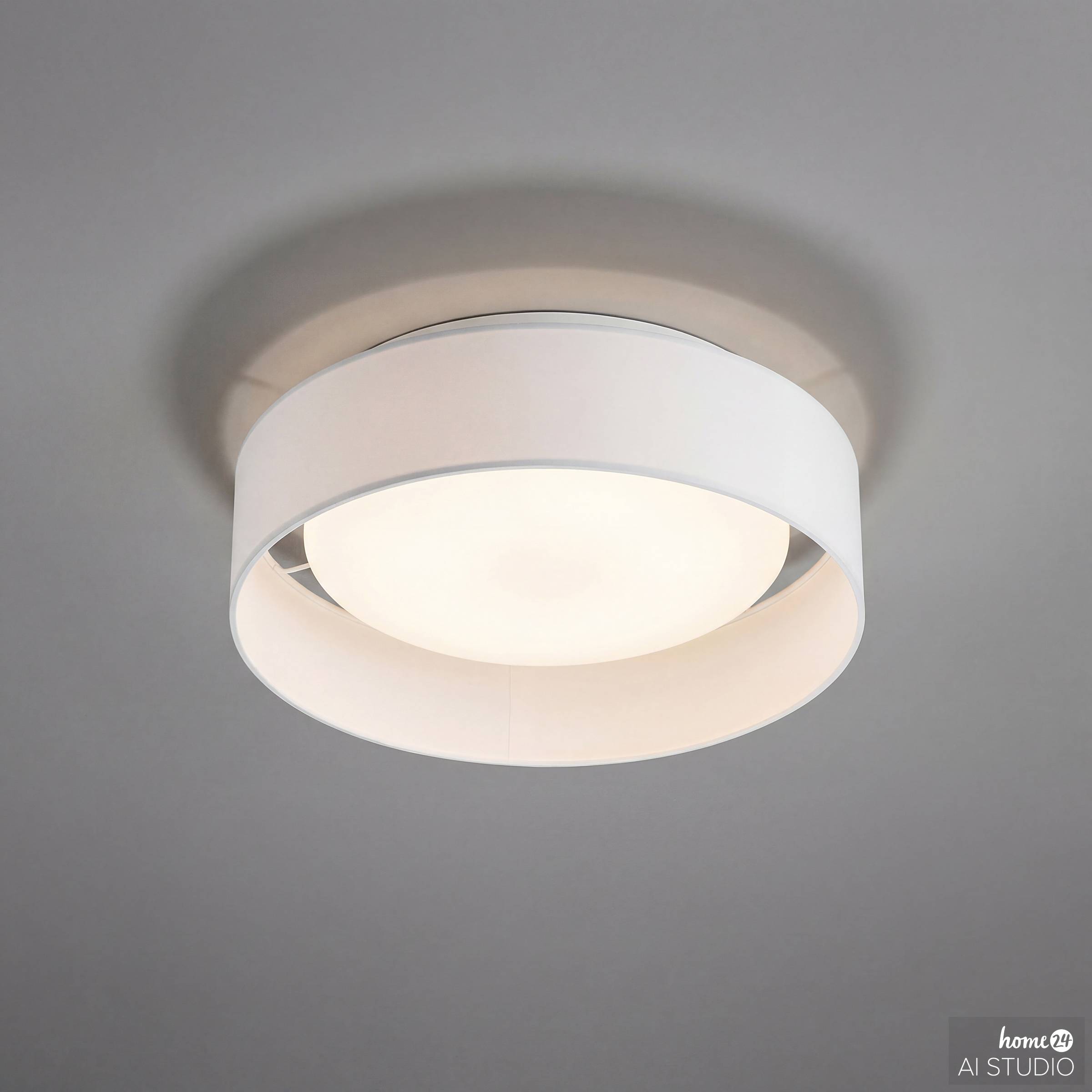 JOULO Ceiling Light 1-Light Iron Textile White