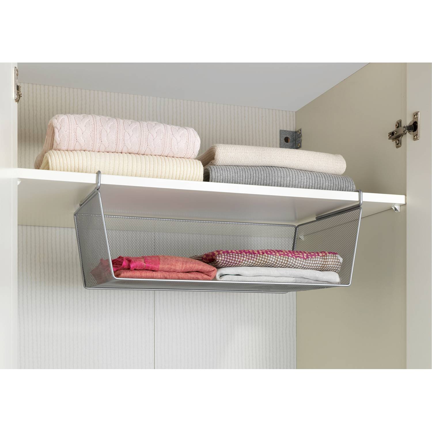 Boston Regaleinhängekorb Edelstahl Silber