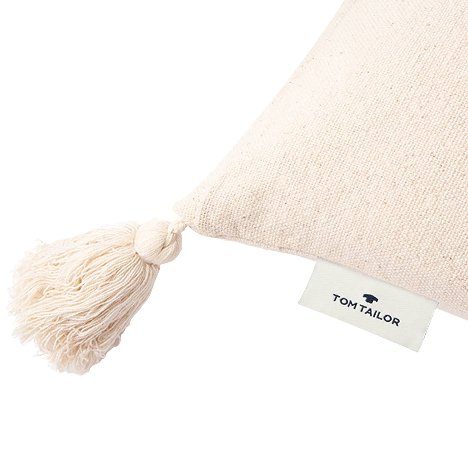 Knot Lines Kissenbezug Baumwolle Beige