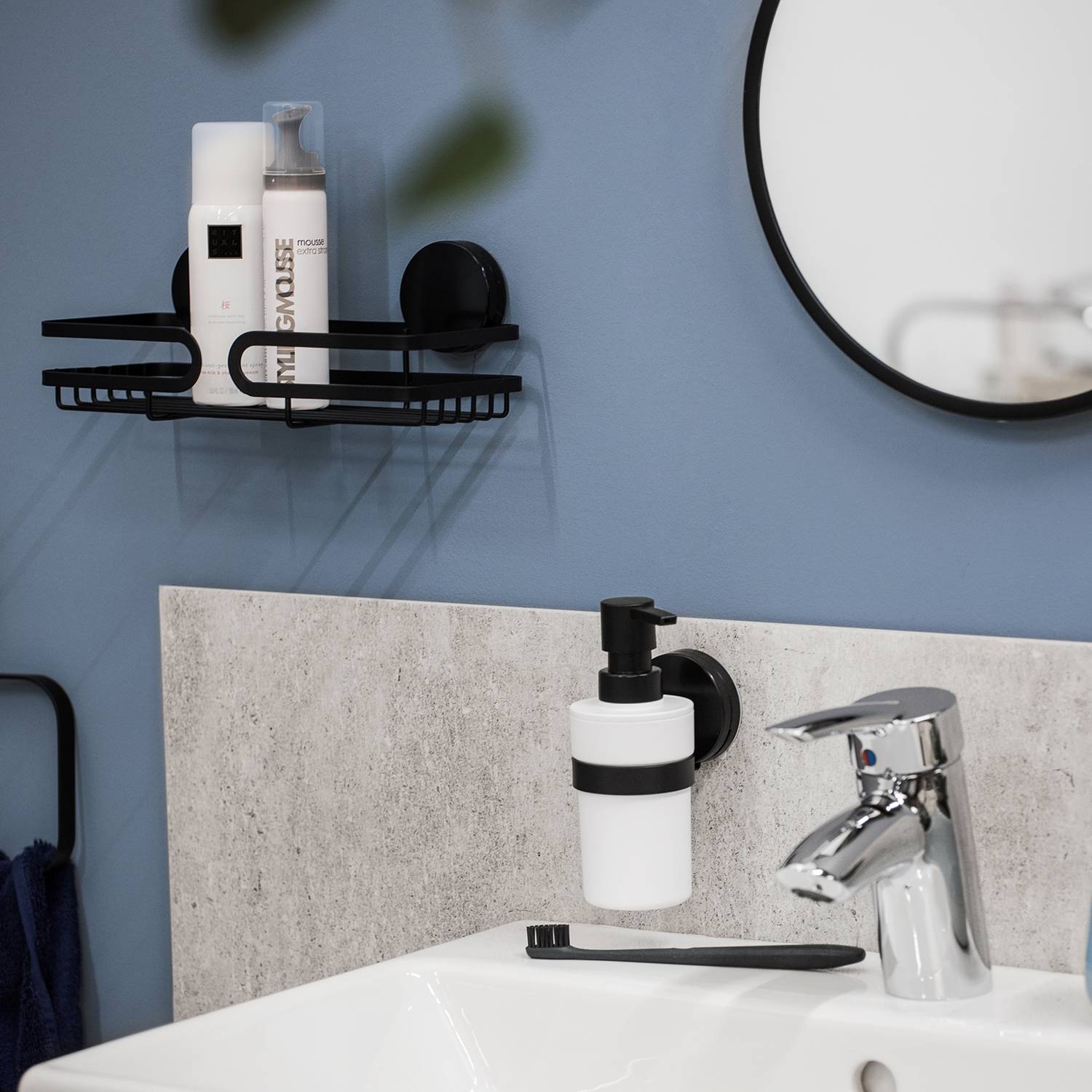 Static-Loc Wall shelf Pavia Steel Black