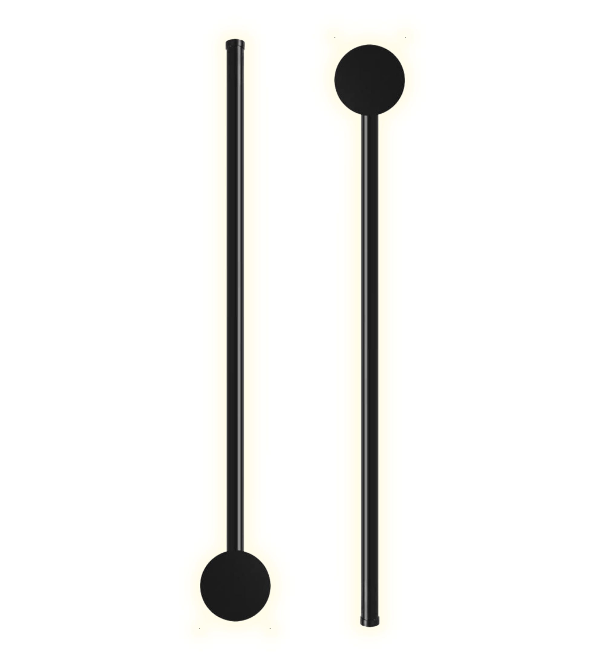 2x Minimalistische LED Wandleuchte PERSEIS Small Schwarz