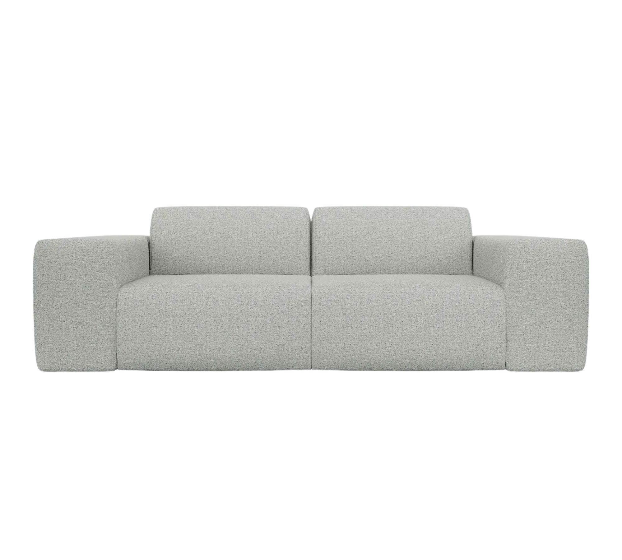 Pyllow Sofa 2-Sitzer Kiesgrau meliert 100% natürliche Wolle