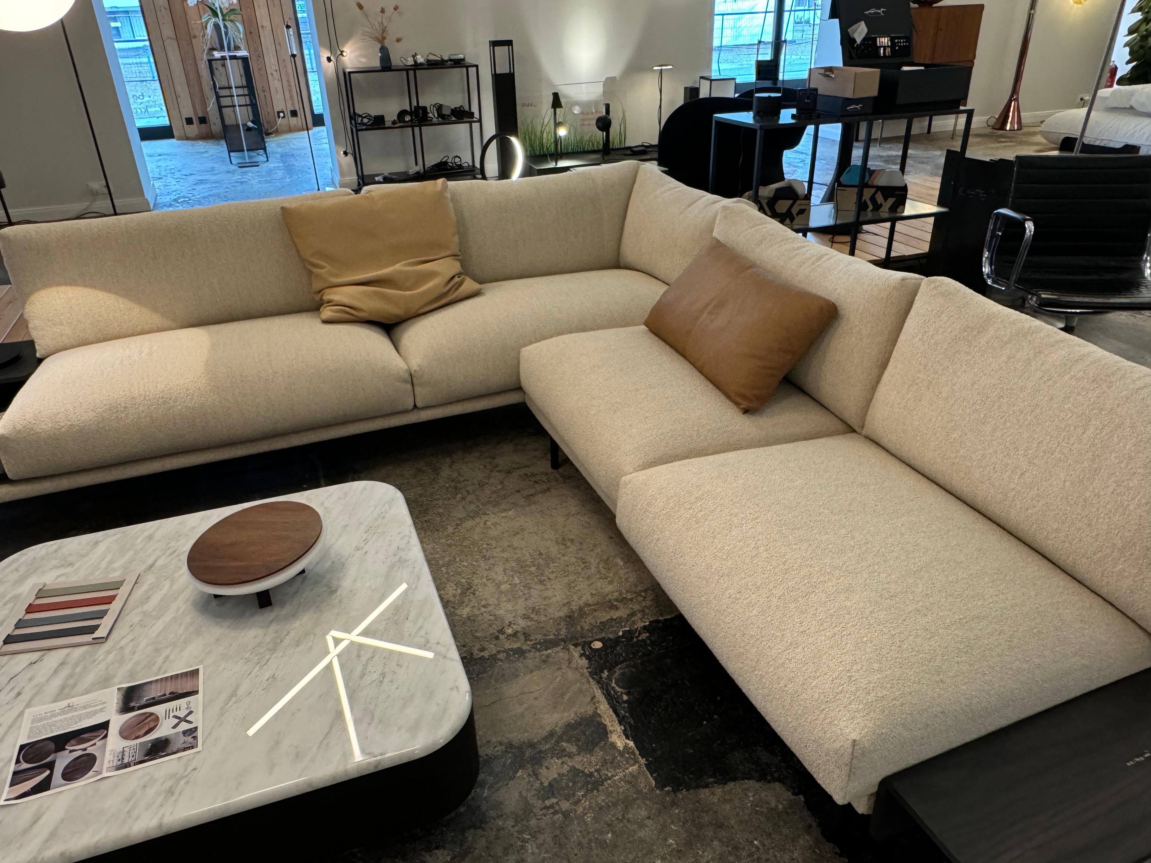 Otis Modulares Ecksofa Wolle Creme