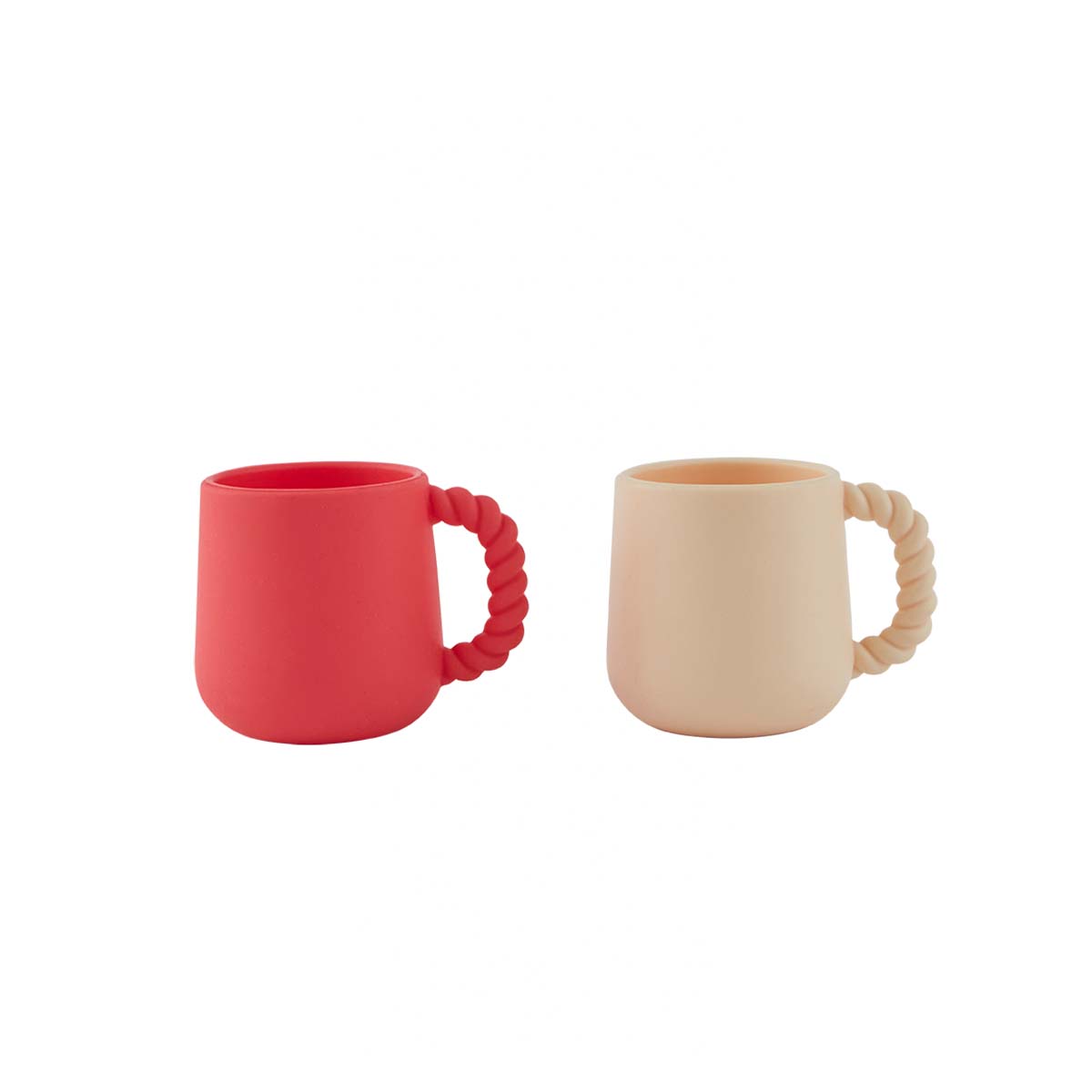 2x Mellow Becher Silikon Rot