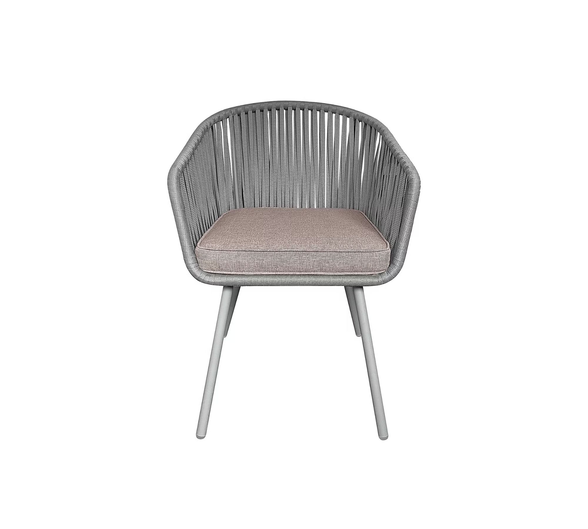 2x Garden chair Steel Polyester Grey