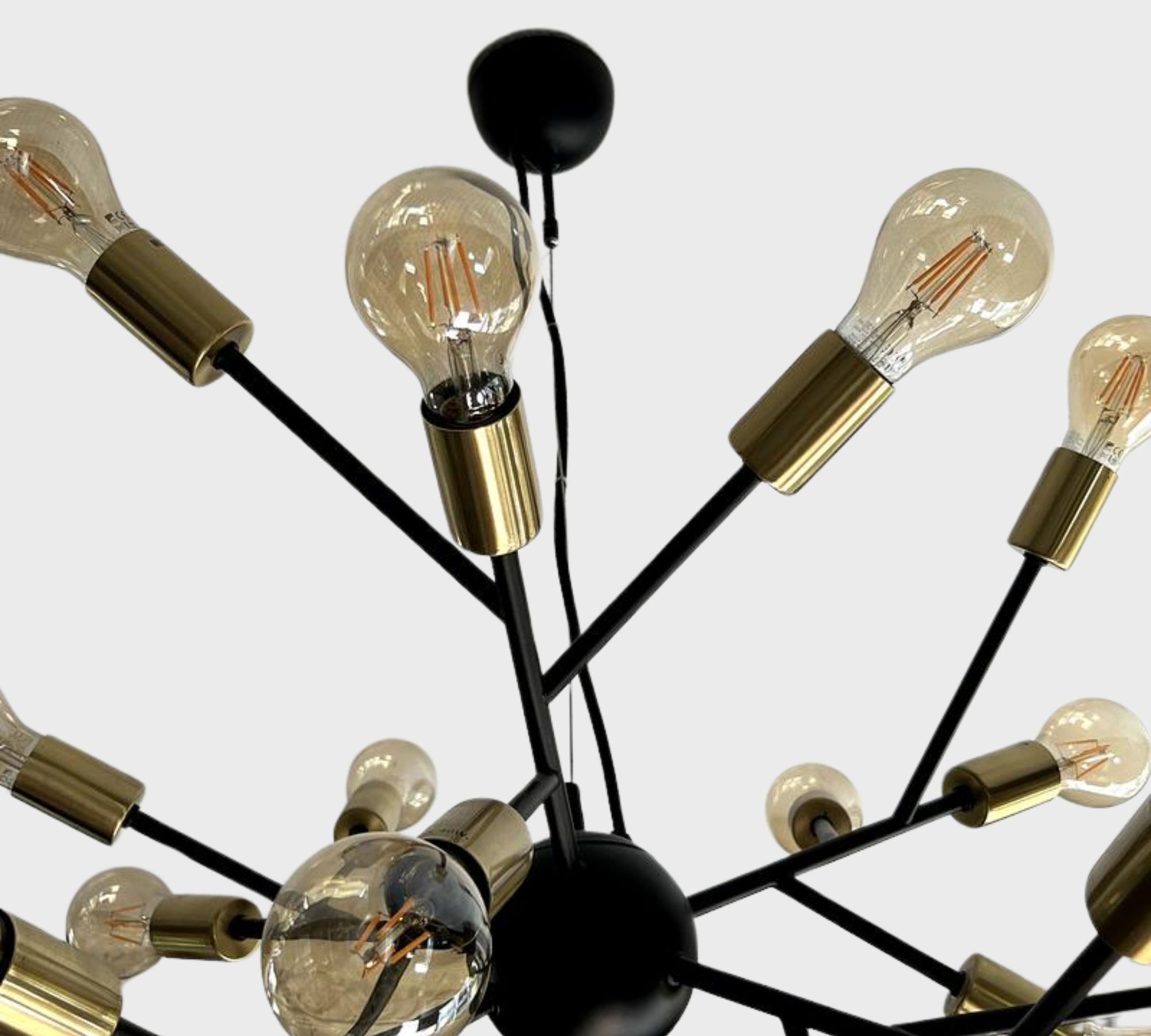 Pendant lamp Stainless steel Black Gold