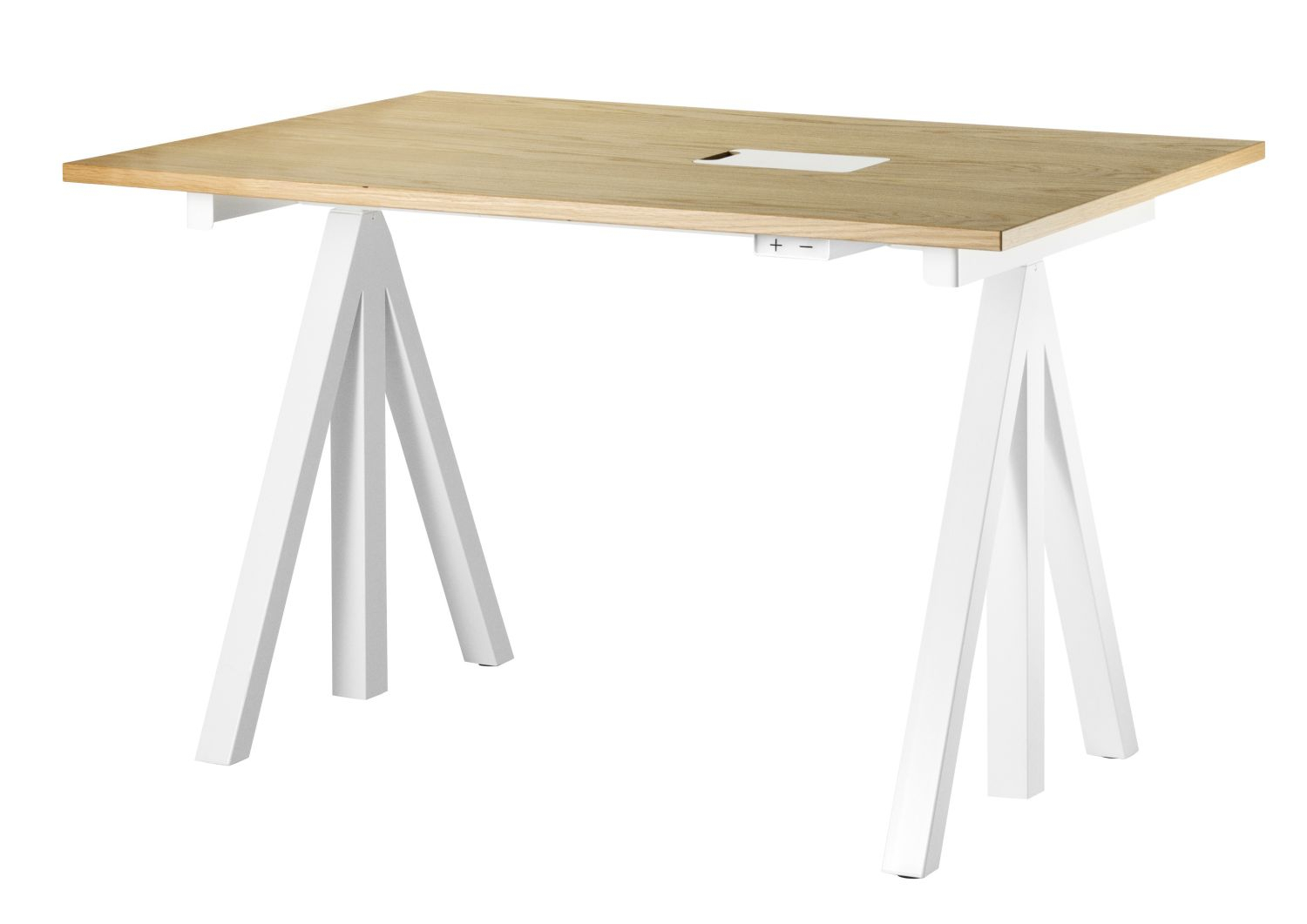 Höhenverstellbarer Schreibtisch Beige