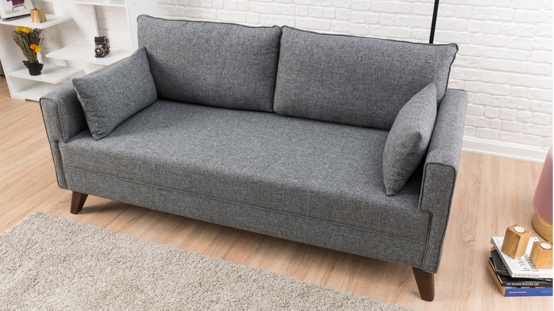 Sofa 2-Sitzer Grau