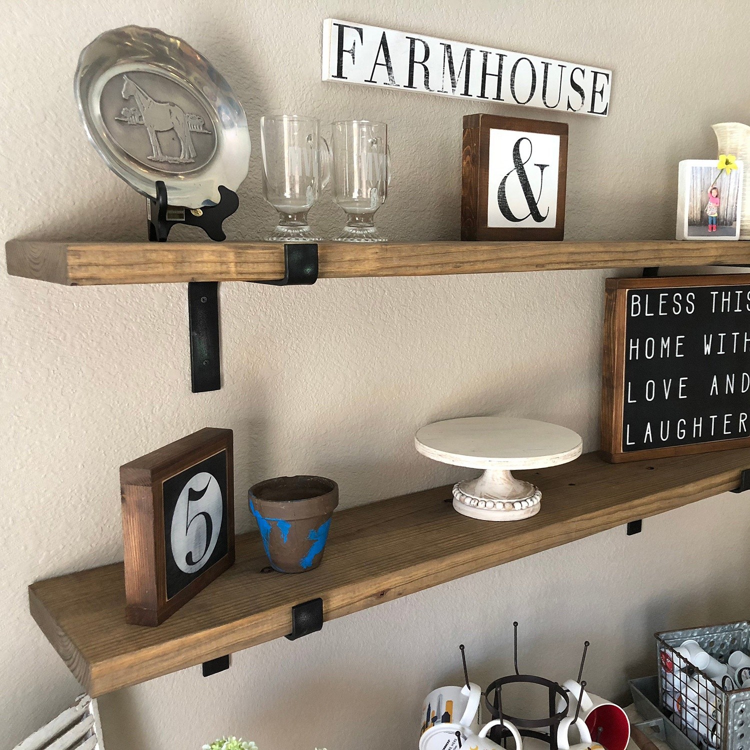 Lam006 Wooden shelf veneer Black