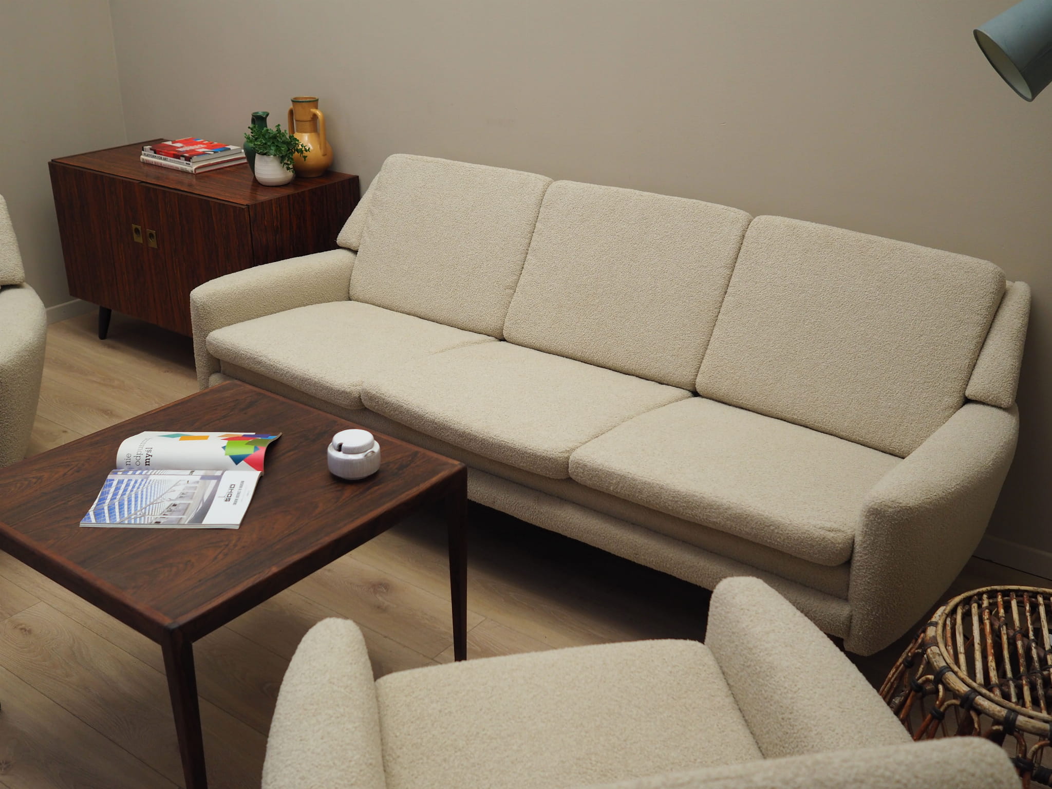 Sofa Textile Cream 1970s