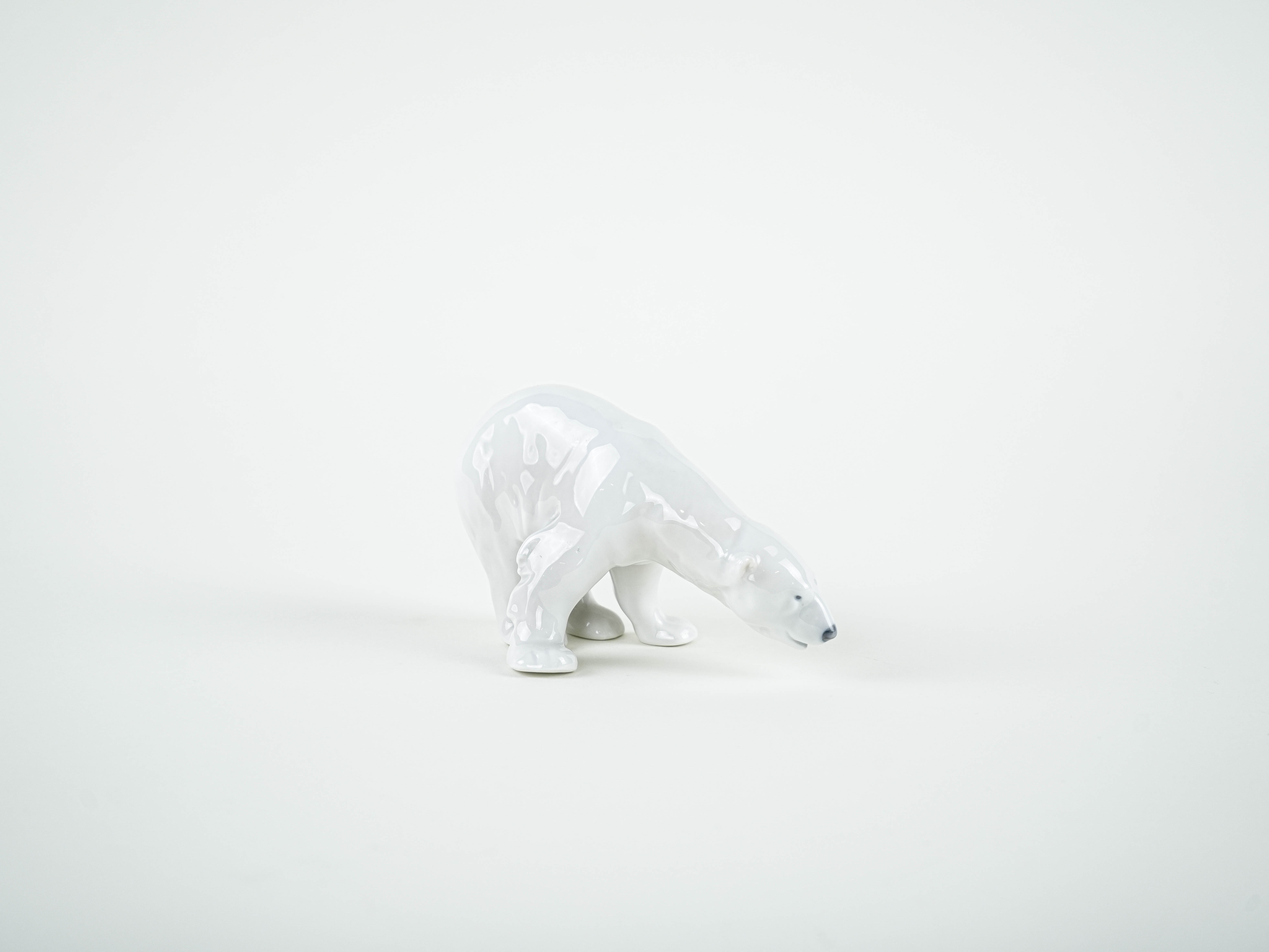 Porcelain polar bear figure 1970s