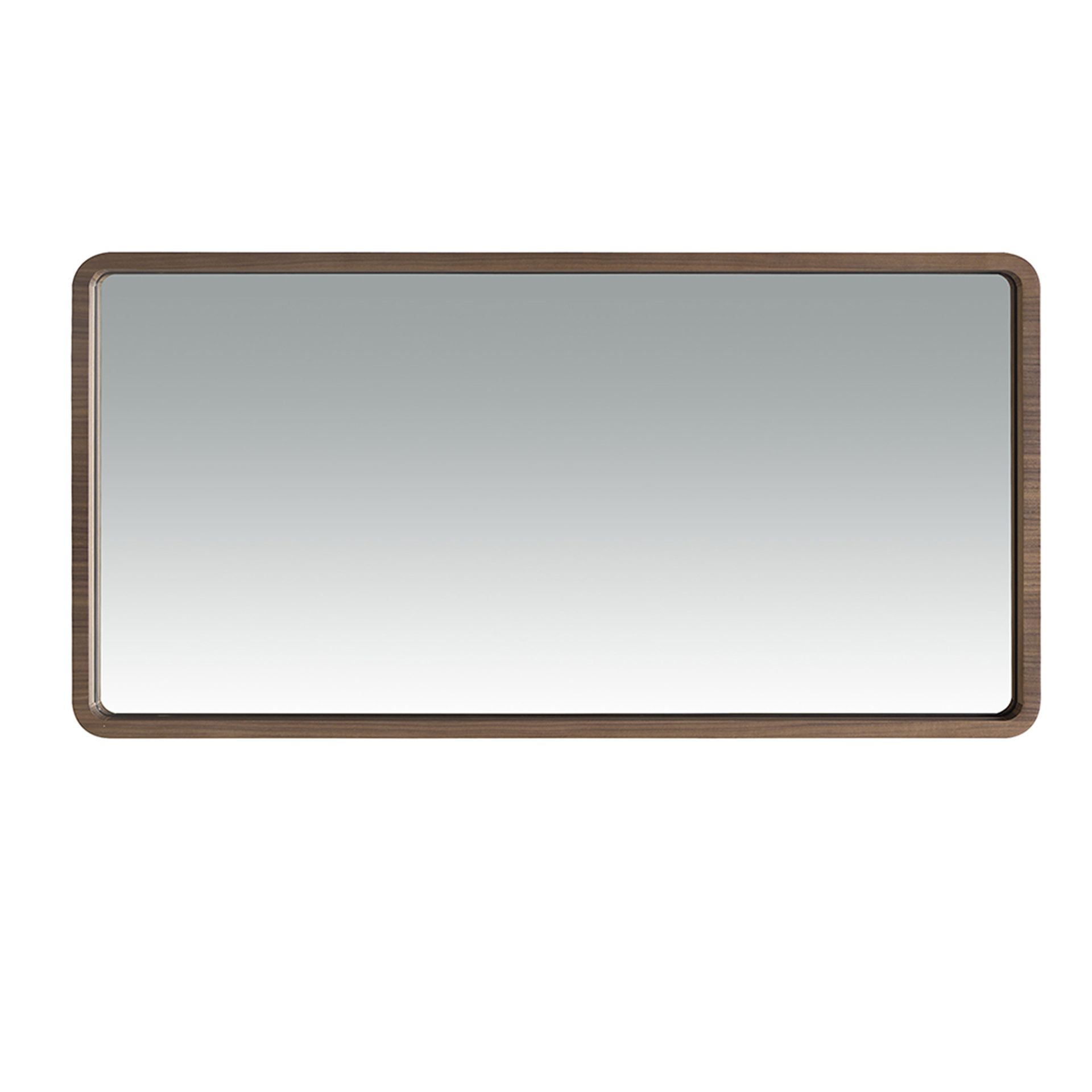 Wall mirror walnut veneer brown