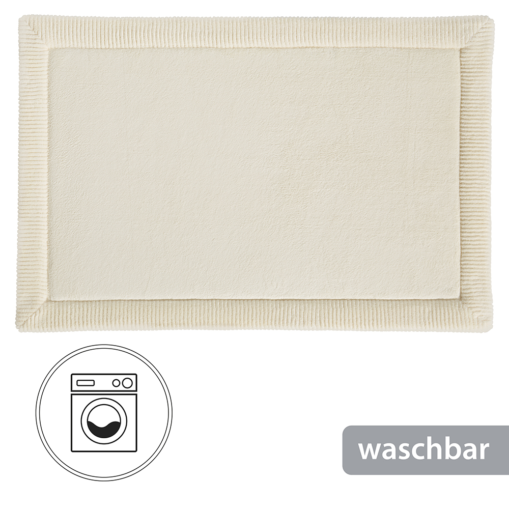 Rutschfeste Microfaser Badematte mit Memory Foam Natur