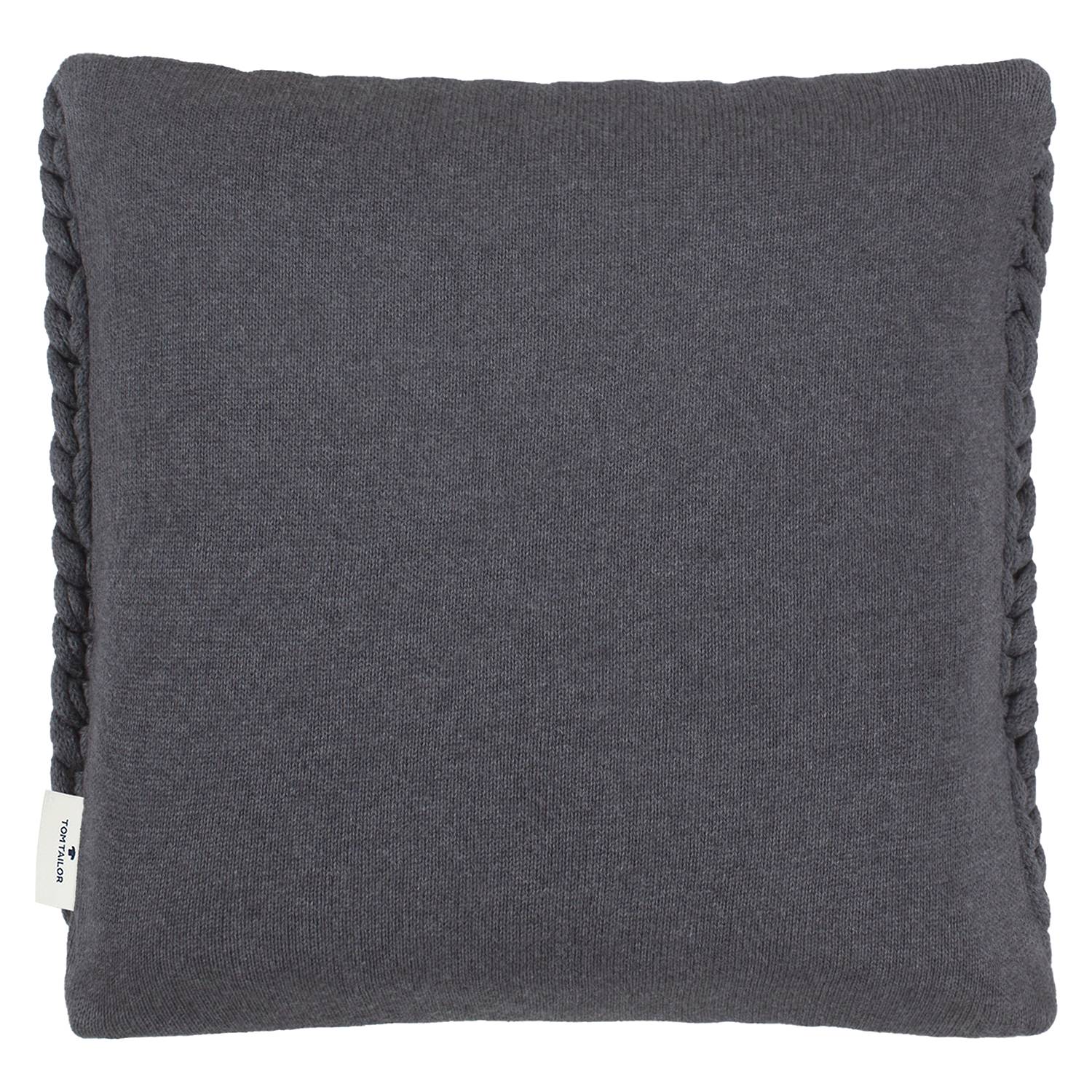Kissenbezug Knit Baumwolle Anthrazit