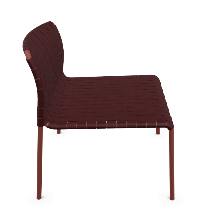 Costa Stuhl Aluminium Pulverbeschichtet Rot