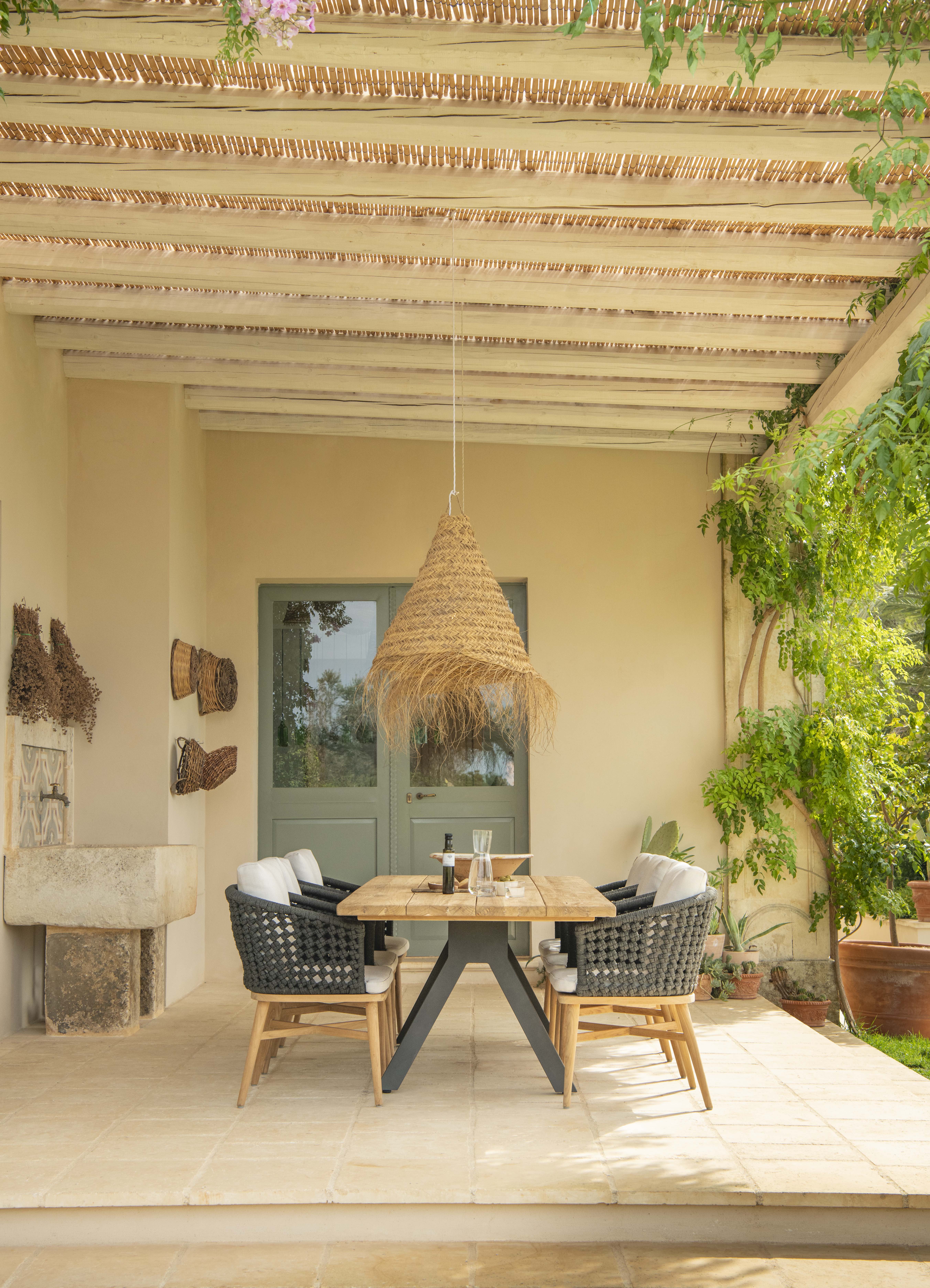 SOGNI Dining Chair Anthracite Teak Wood Cushion Limonta
