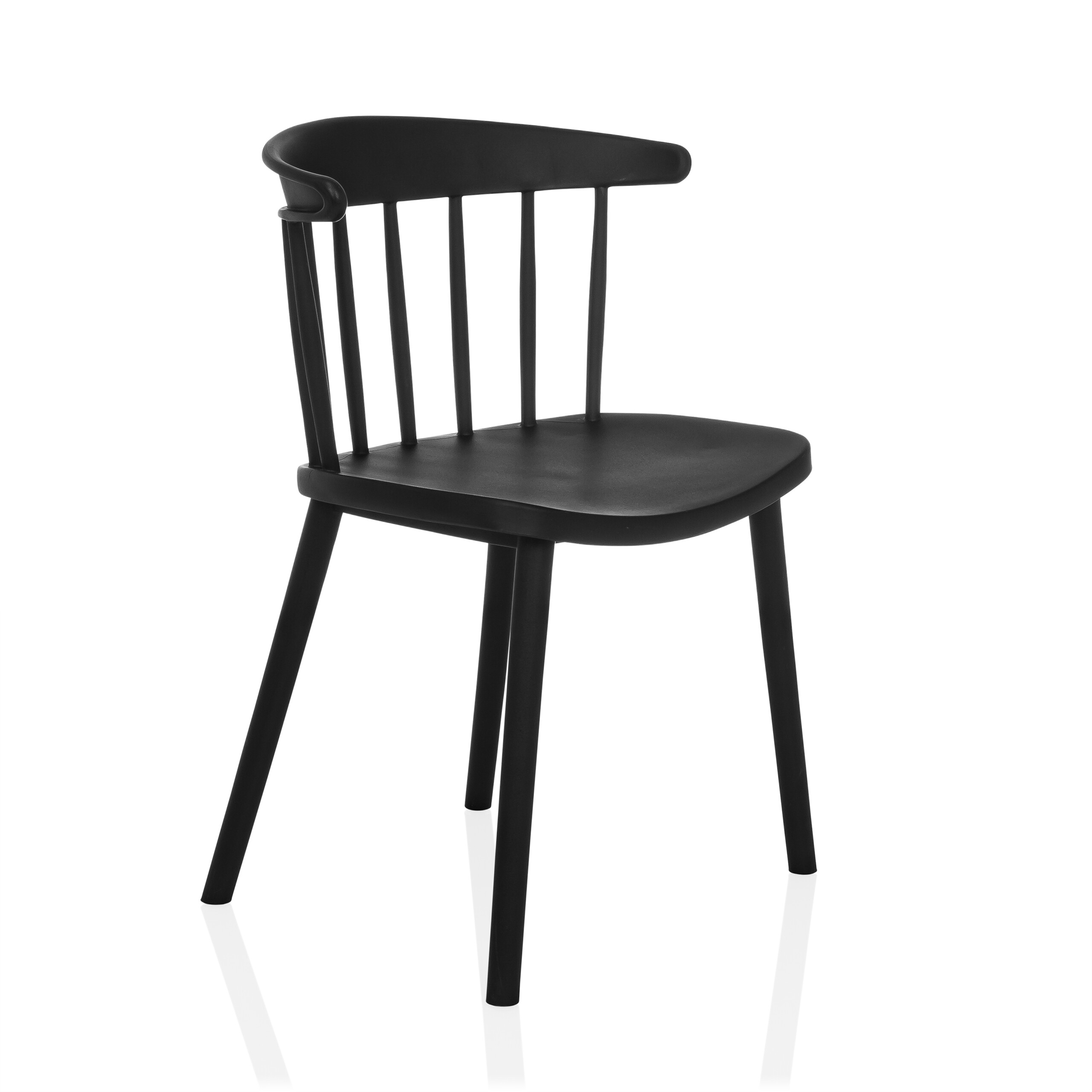 ARTIFO RIB Esszimmerstuhl Kunststoff Schwarz