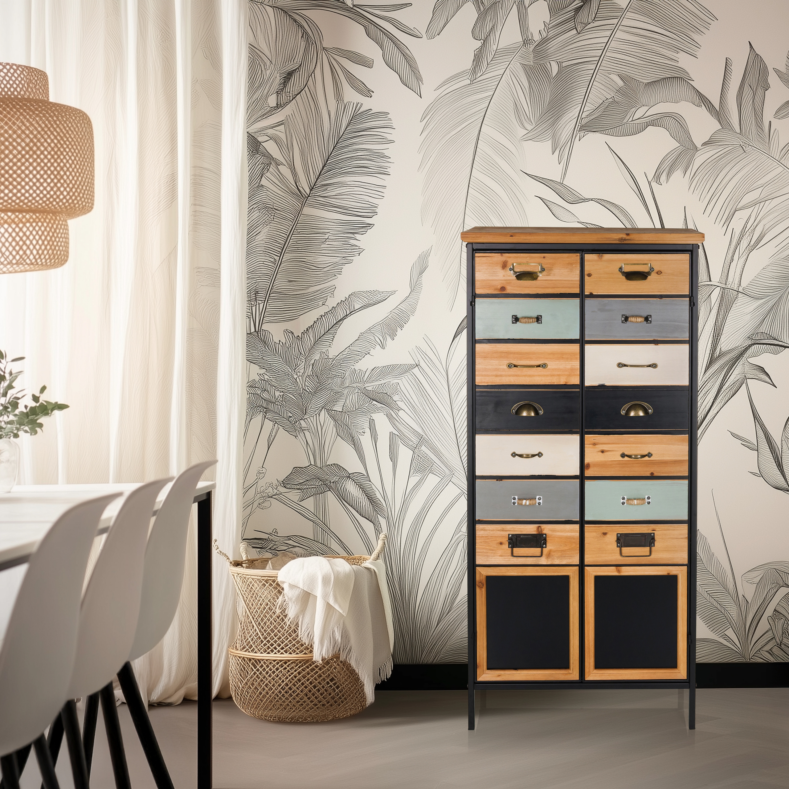 CONTINENTO HIGH Kommode Tannenholz