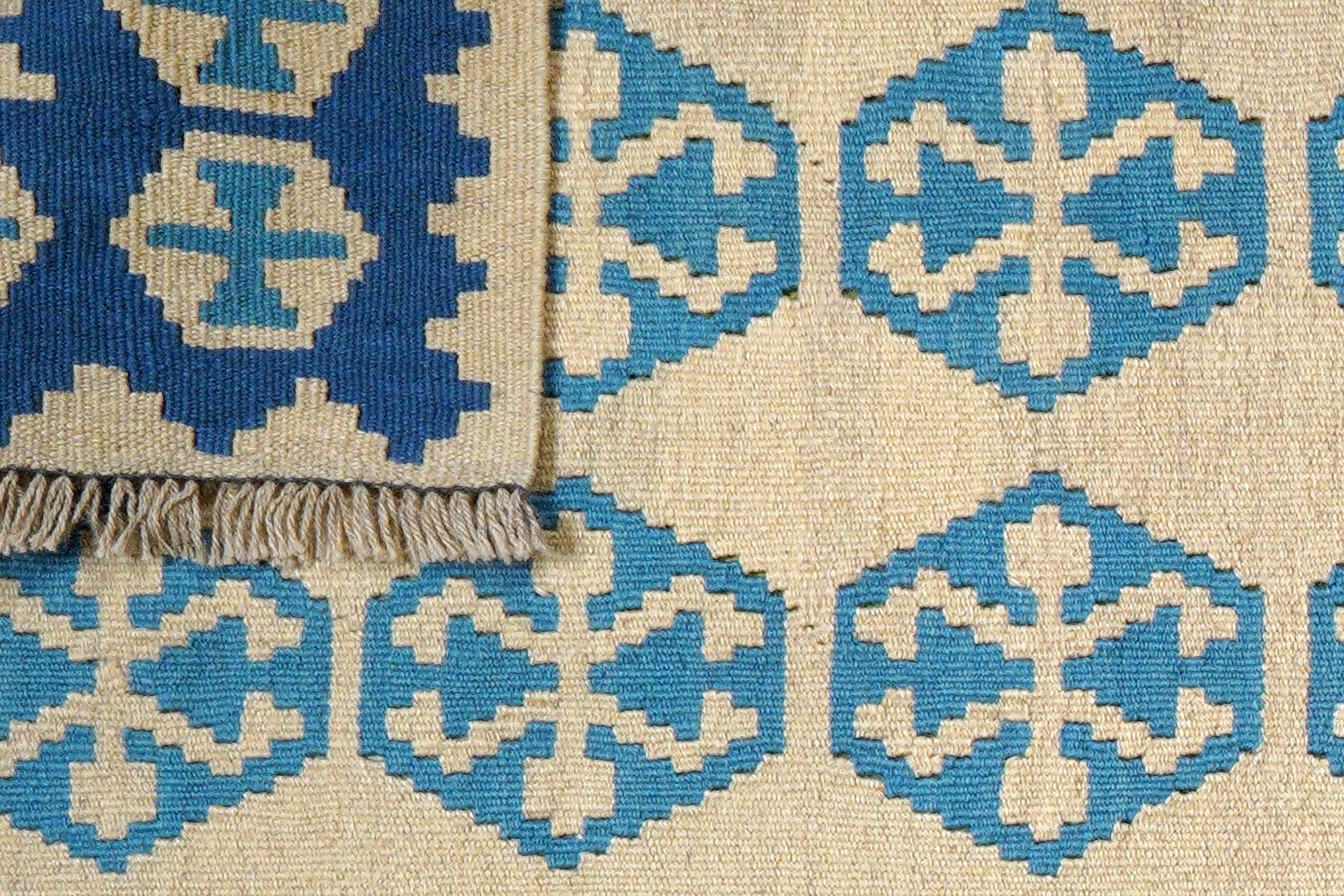 Kilim Gashgai Teppich Blau