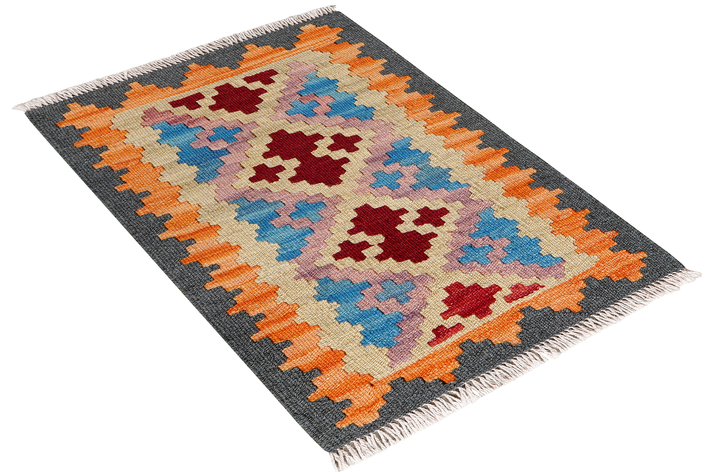 Kilim Gashgai Teppich Wolle Mehrfarbig