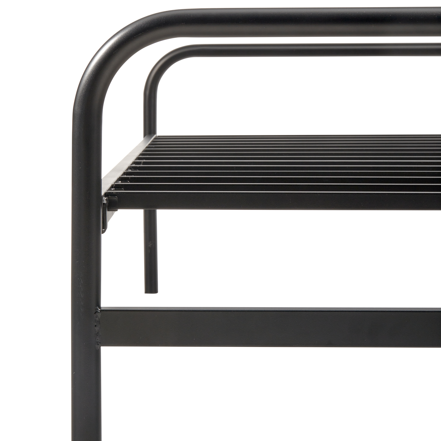 LUCY Single bed frame Metal Black 90x200cm