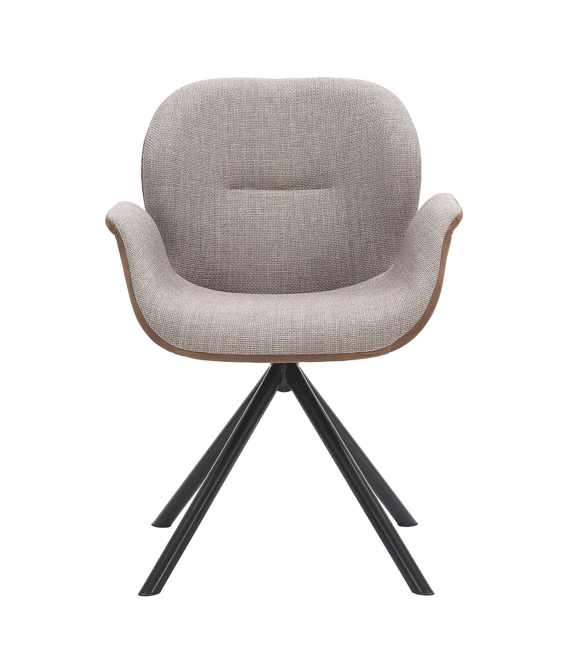 Armchair Webbing Fabric Grey Brown