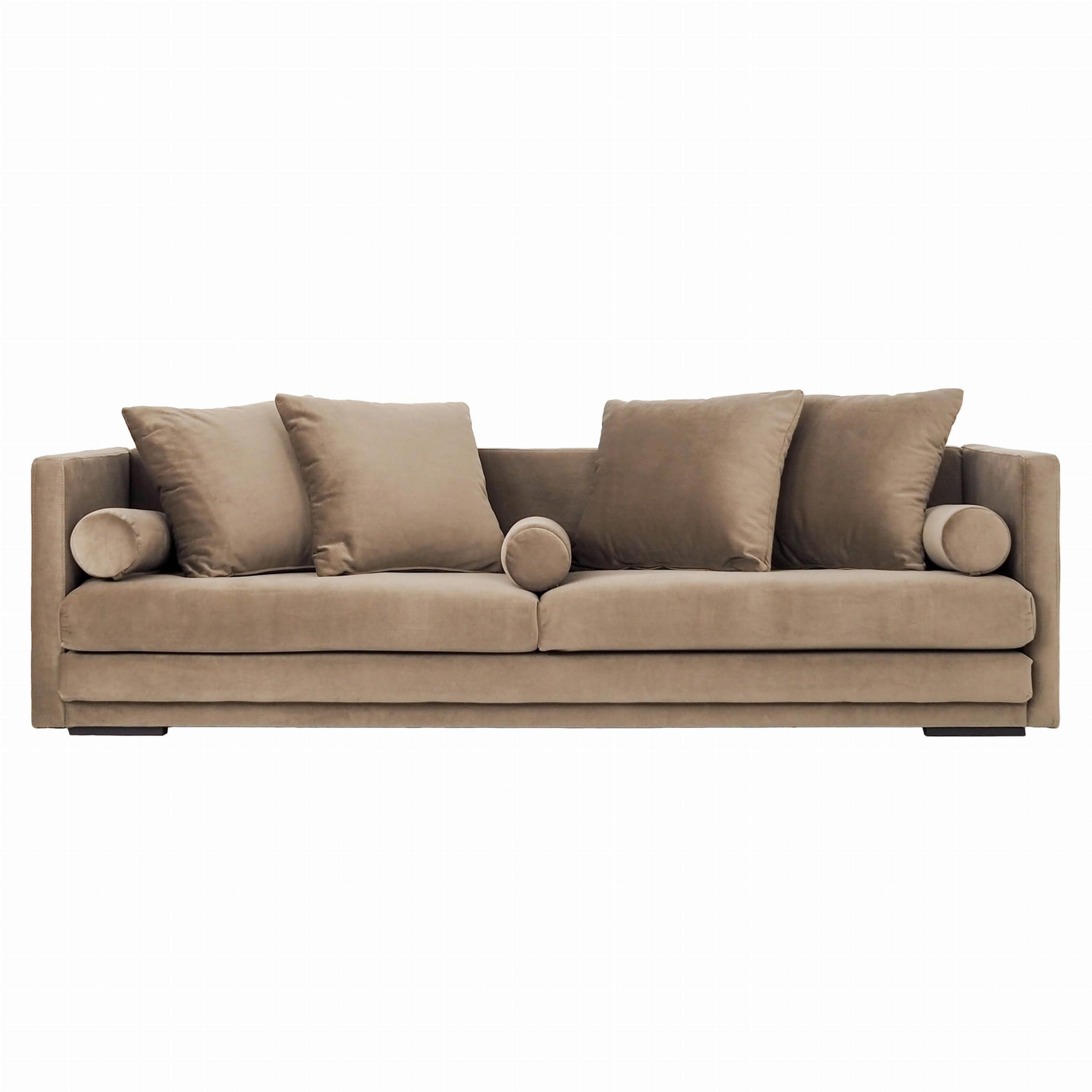 Malmo Sofa 3-Sitzer Samt Braun
