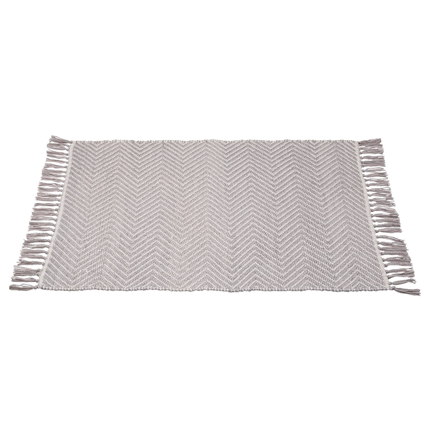 Badematte Gata Grau Weiß