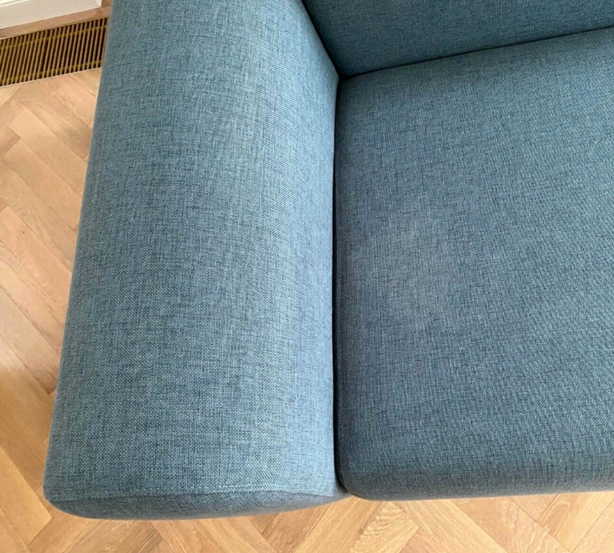 Sofa 3-Sitzer Stoff Blau