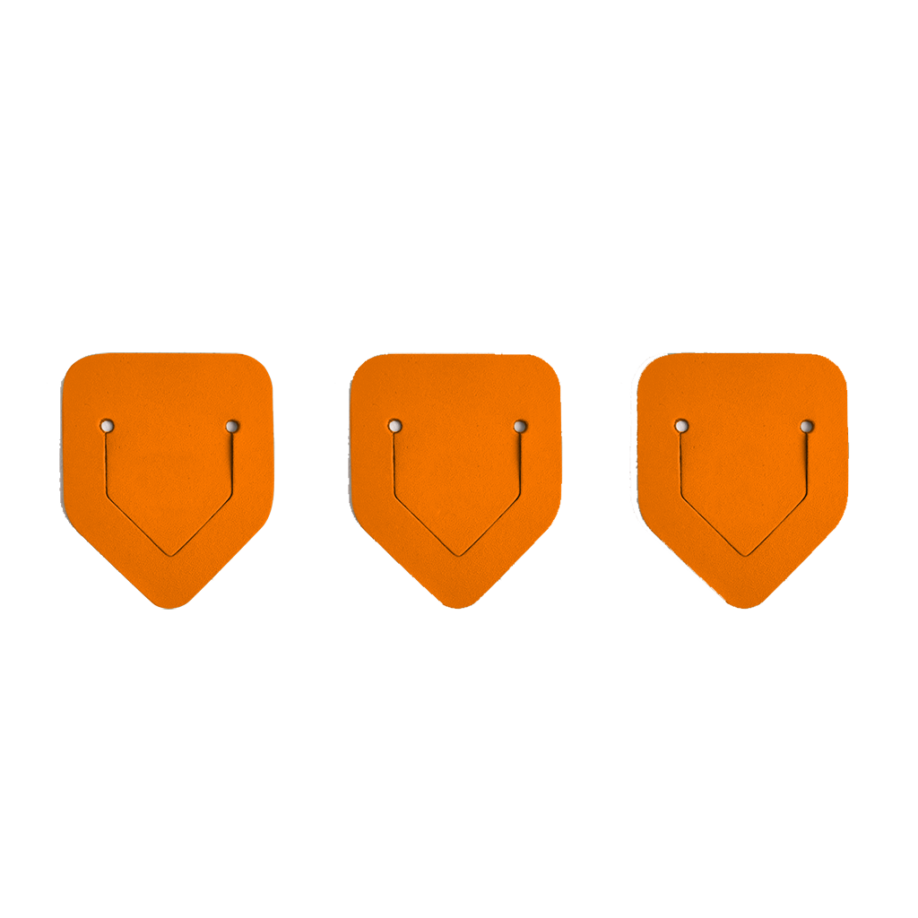 3x Lesezeichen Urban 100% Recyceltes Leder Orange