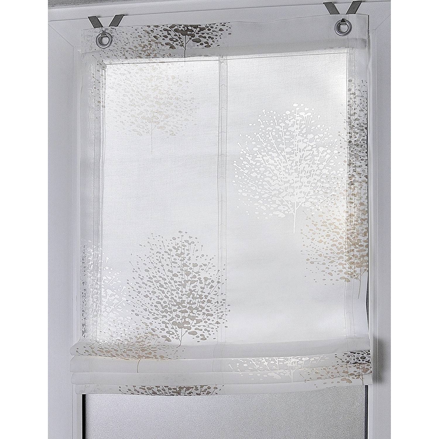 Raffrollo Bellinda Webstoff Weiß 80 x 140 cm