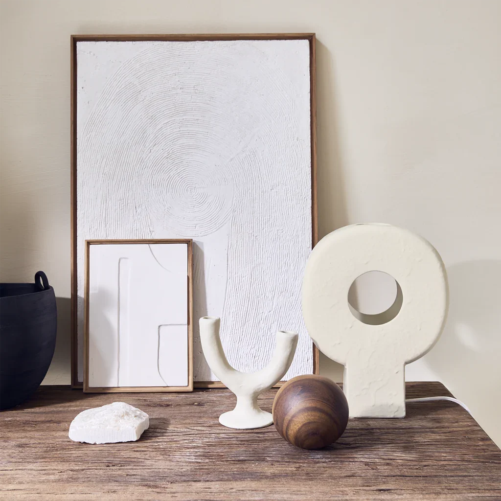 Stehlampe Baumnebel Keramik Weiß