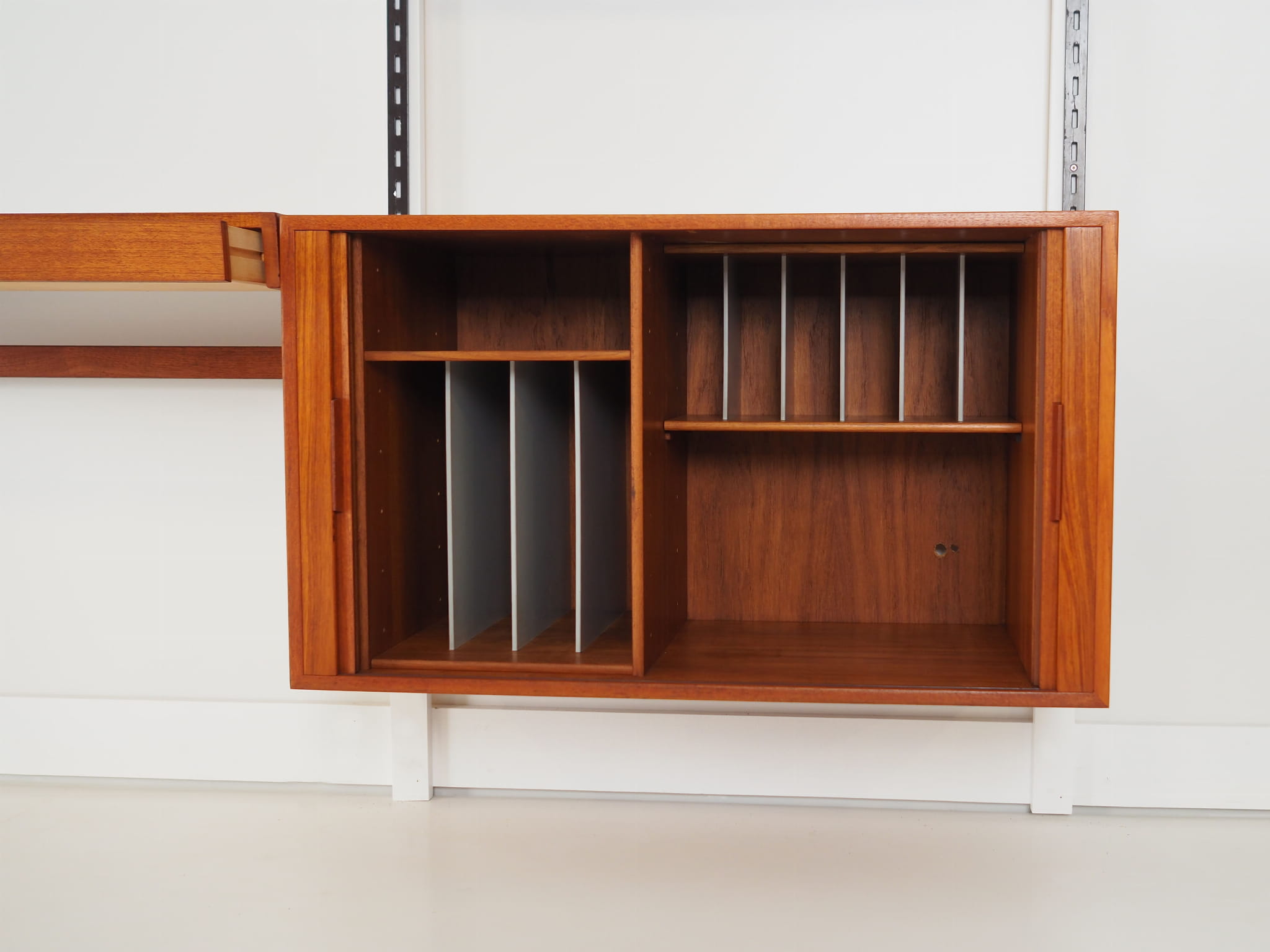 Bücherregal Holz Braun 1960er Jahre 