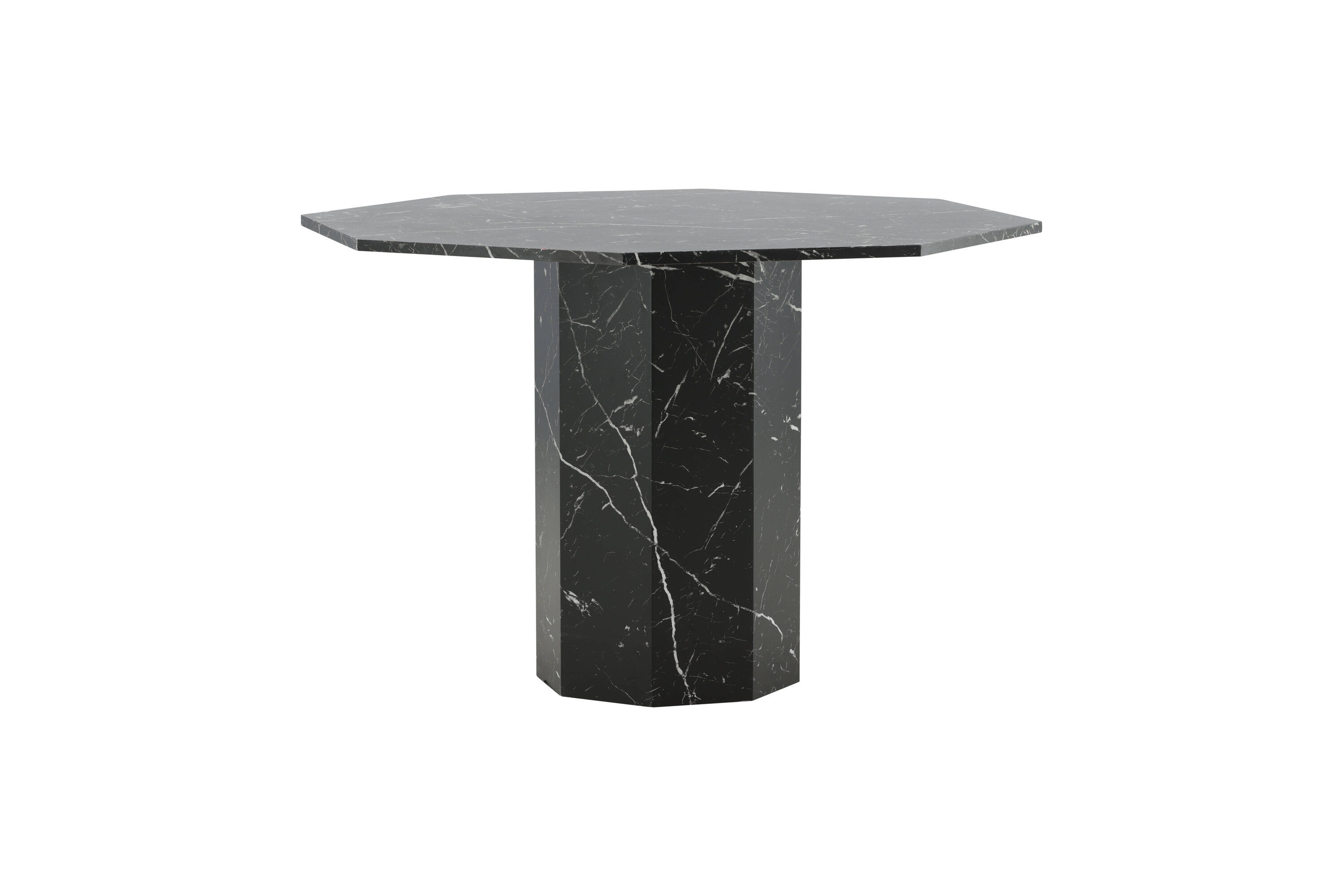 Marbs Dining Table Black Glass Marble