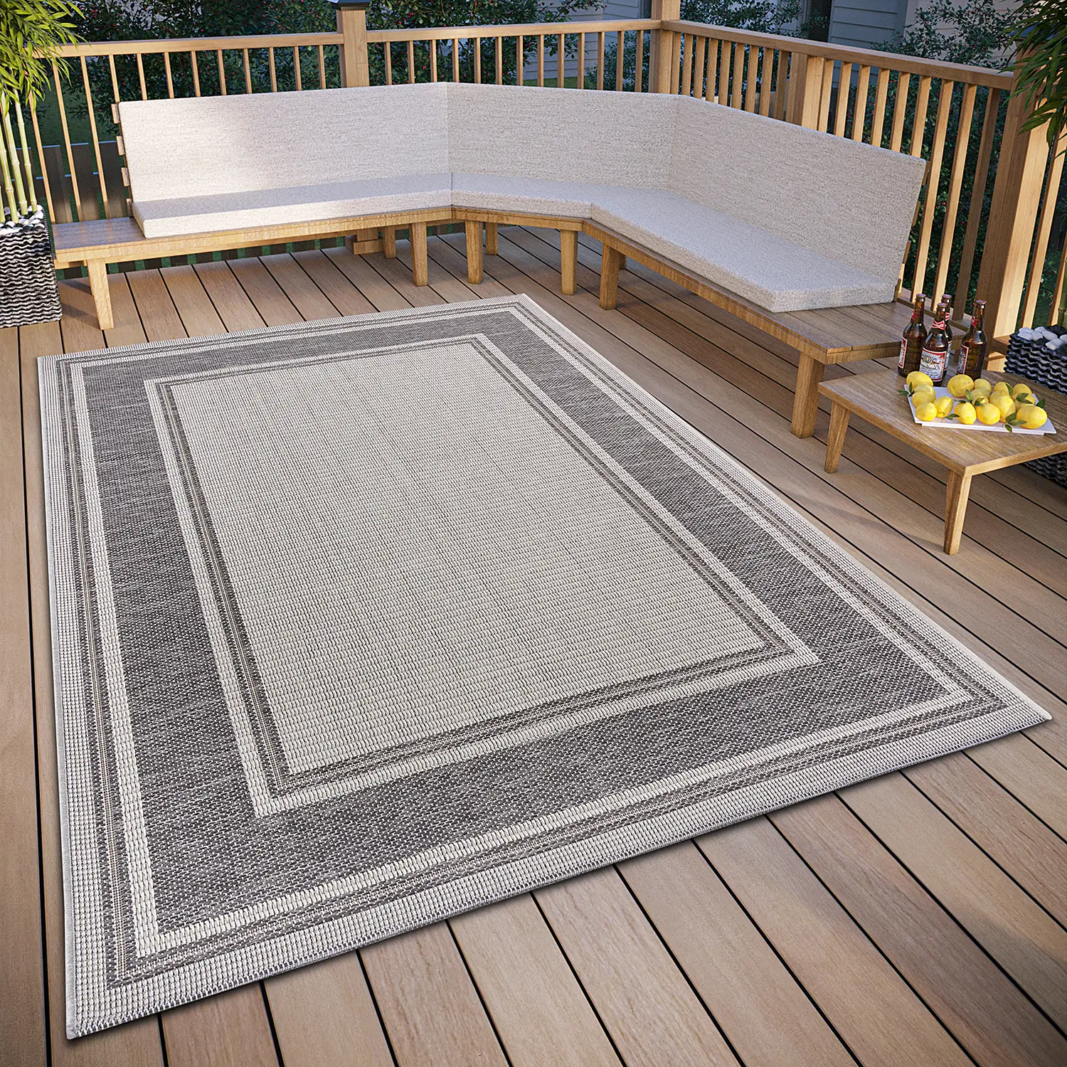 Cast In-/Outdoor Teppich Grau