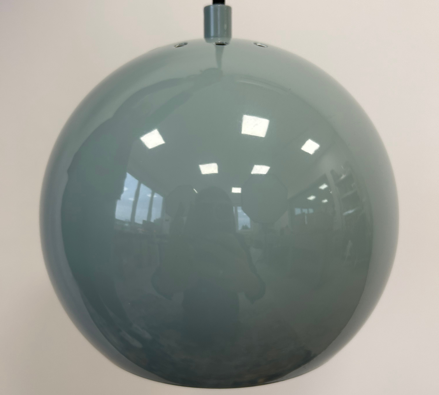 Ball 18 Pendelleuchte Glas Blau