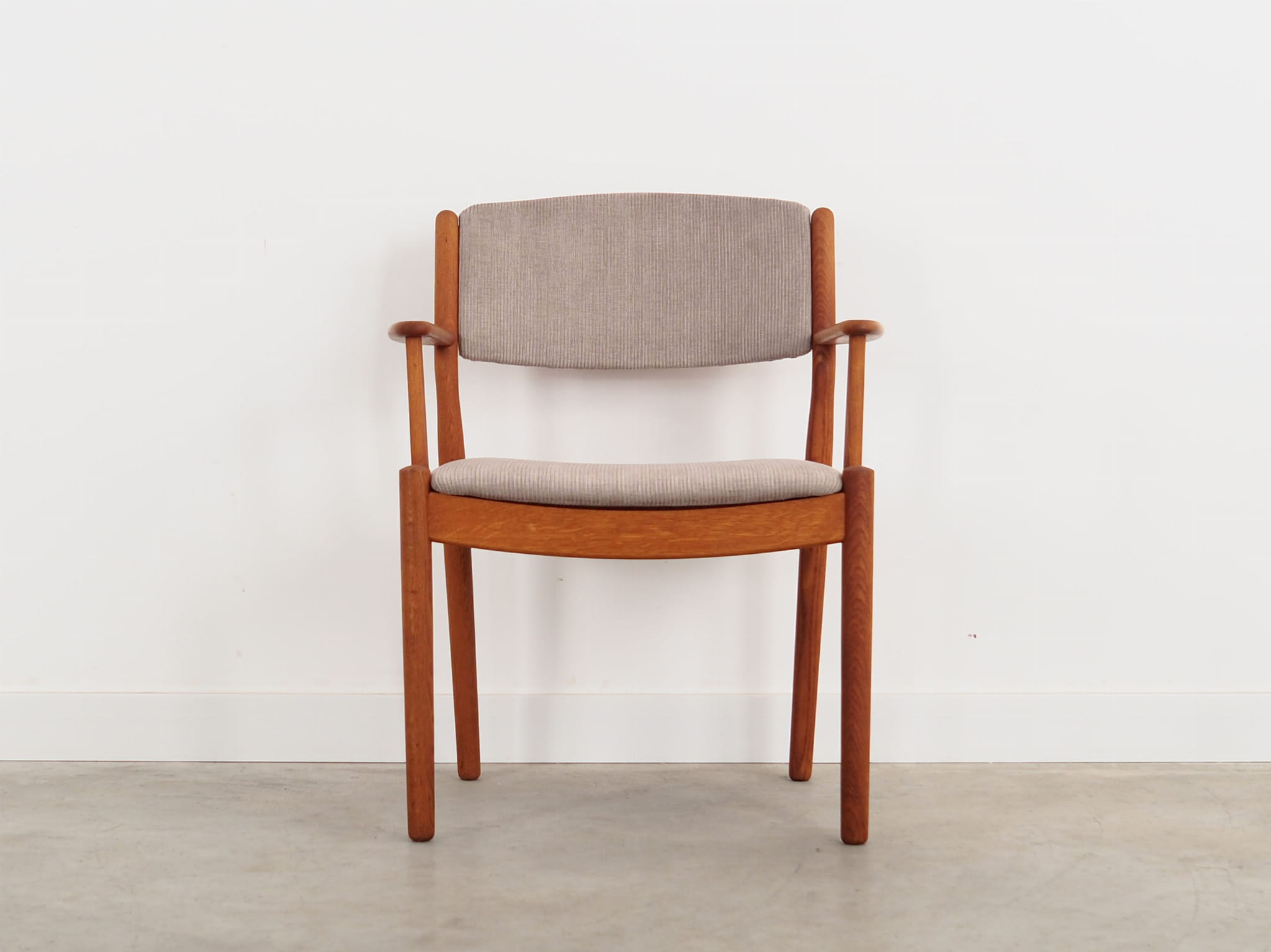 Vintage chair wood textile gray 1960s