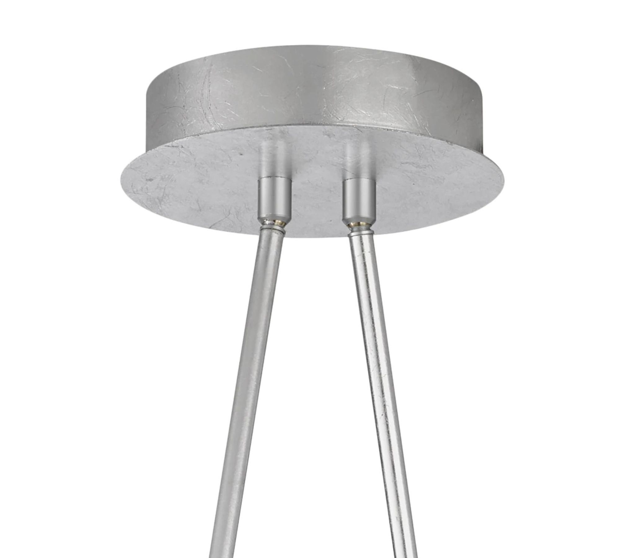 LED Pendelleuchte 2-flammig Kunststoff Eisen Silber