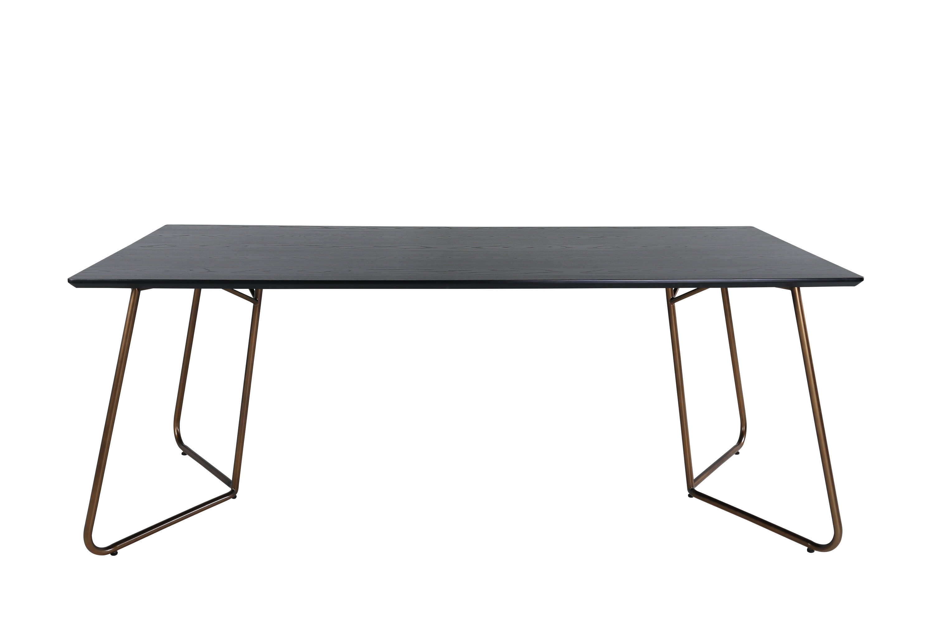 Petra Dining Table Copper in Used-Look Black Veneer