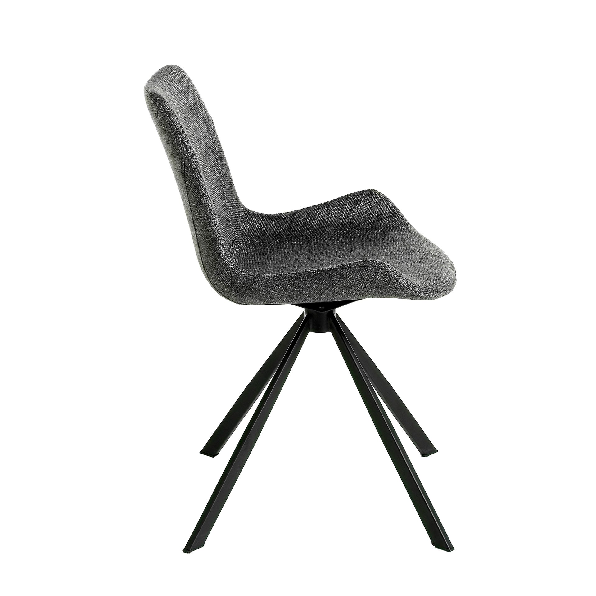 Dining chair textile dark grey