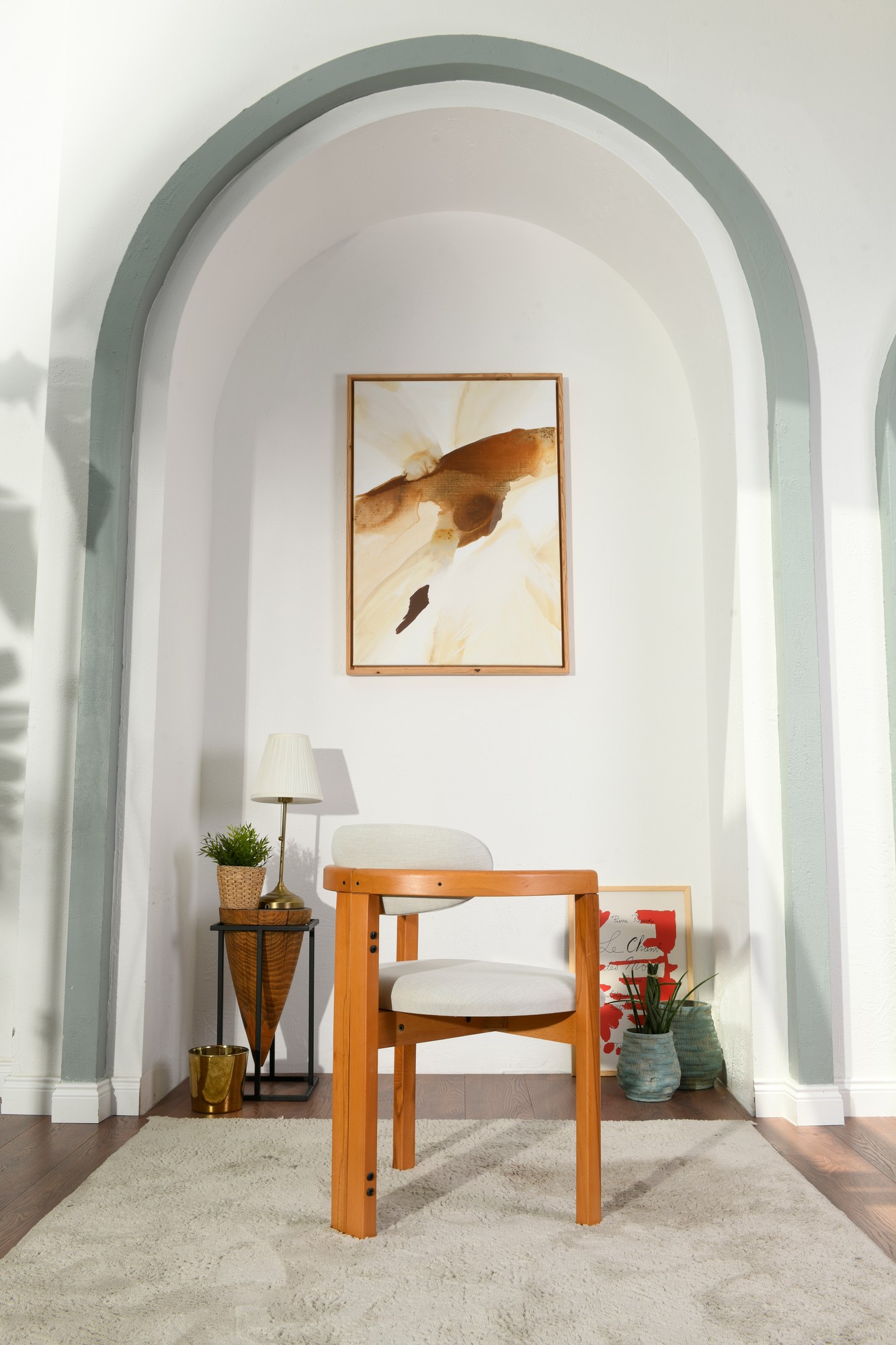 2x Touch Chair Wood Veneer Cream