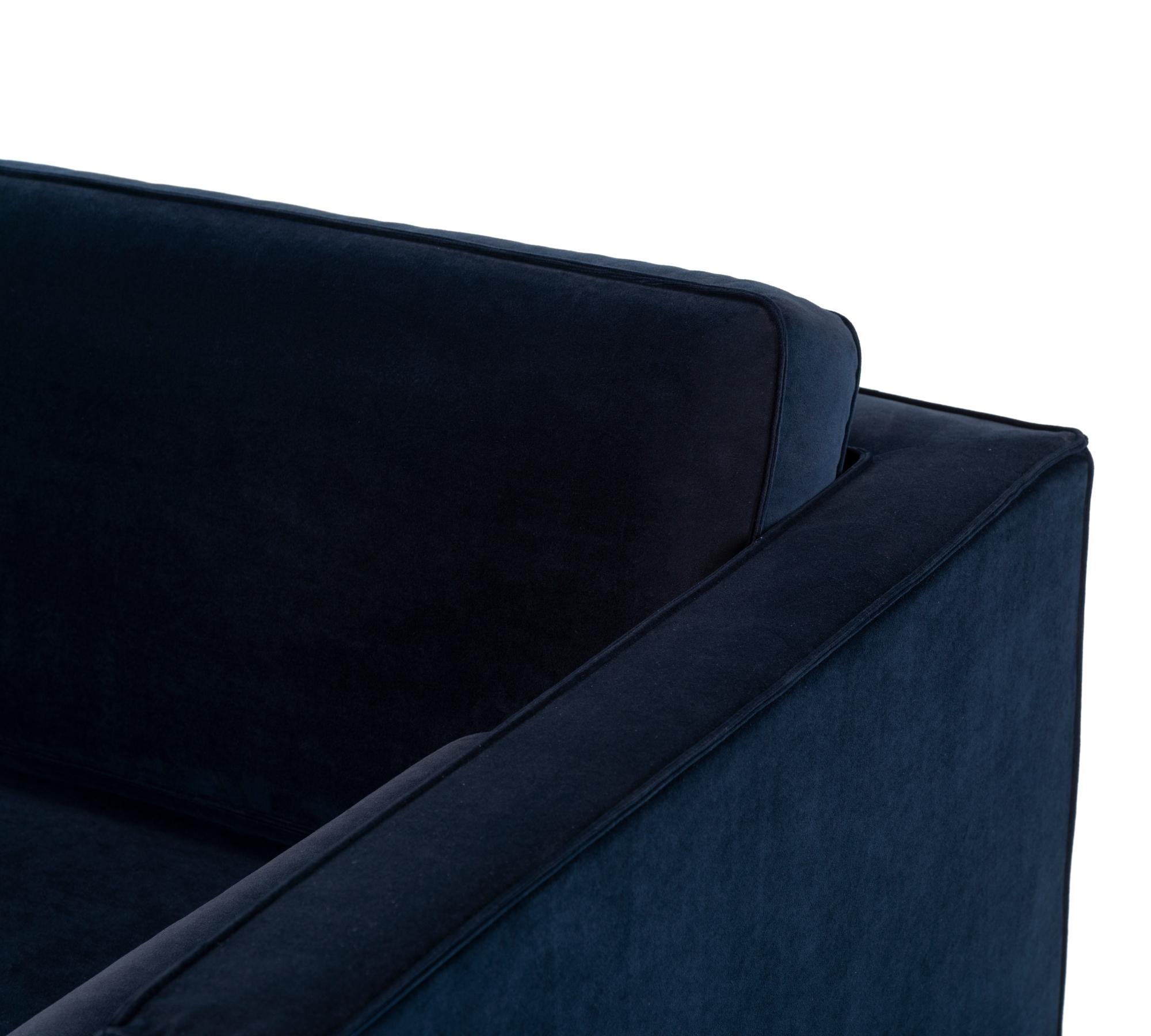 Henry 3-Sitzer Sofa Velour Lux Navy