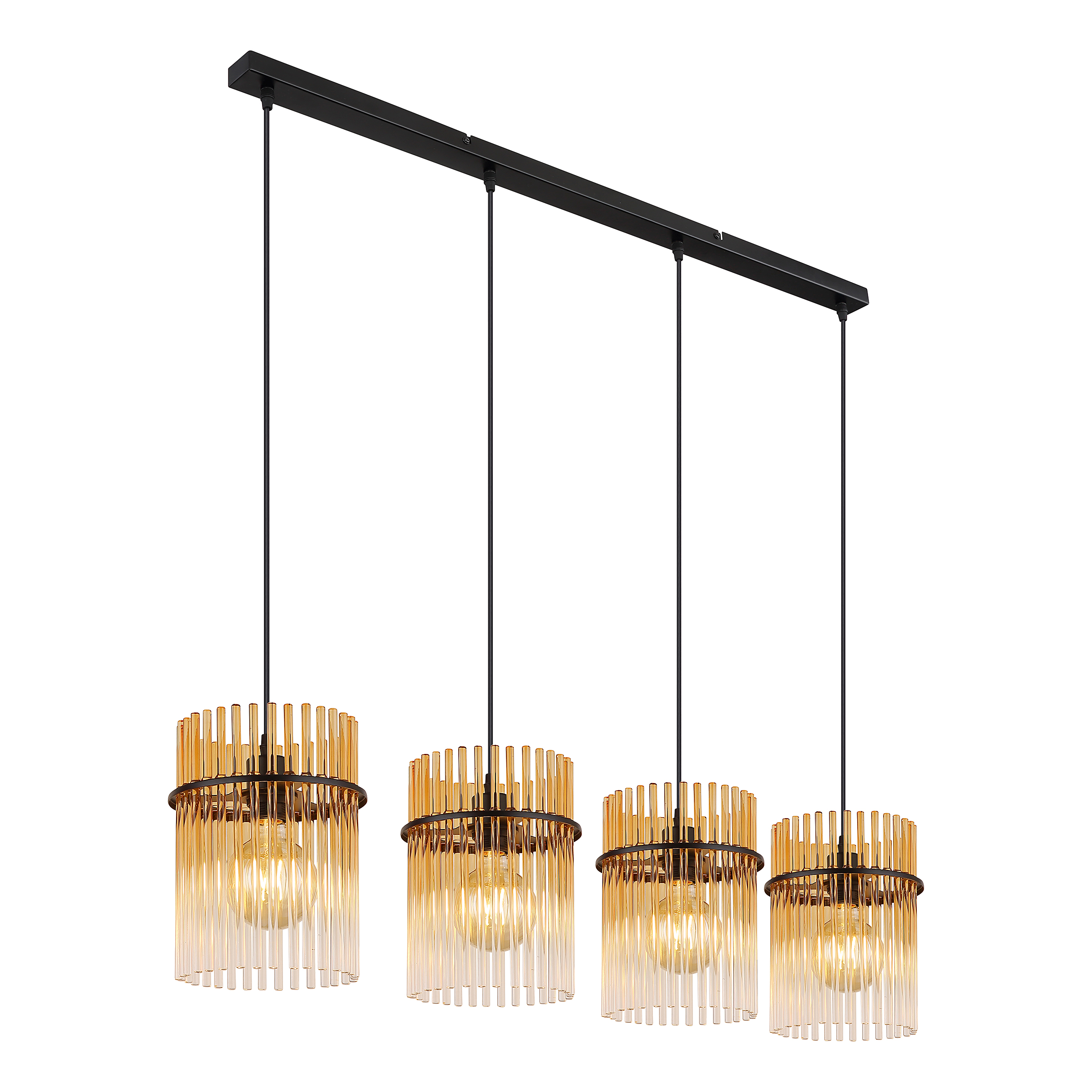 Gorley Typ C Pendelleuchte Farbglas Eisen 4-flammig