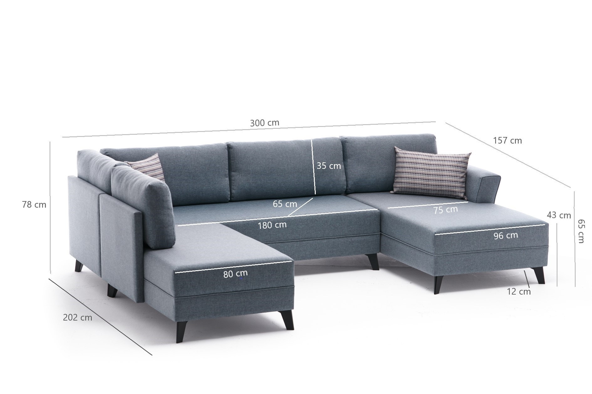 Belen Schlafsofa 4-Sitzer Creme